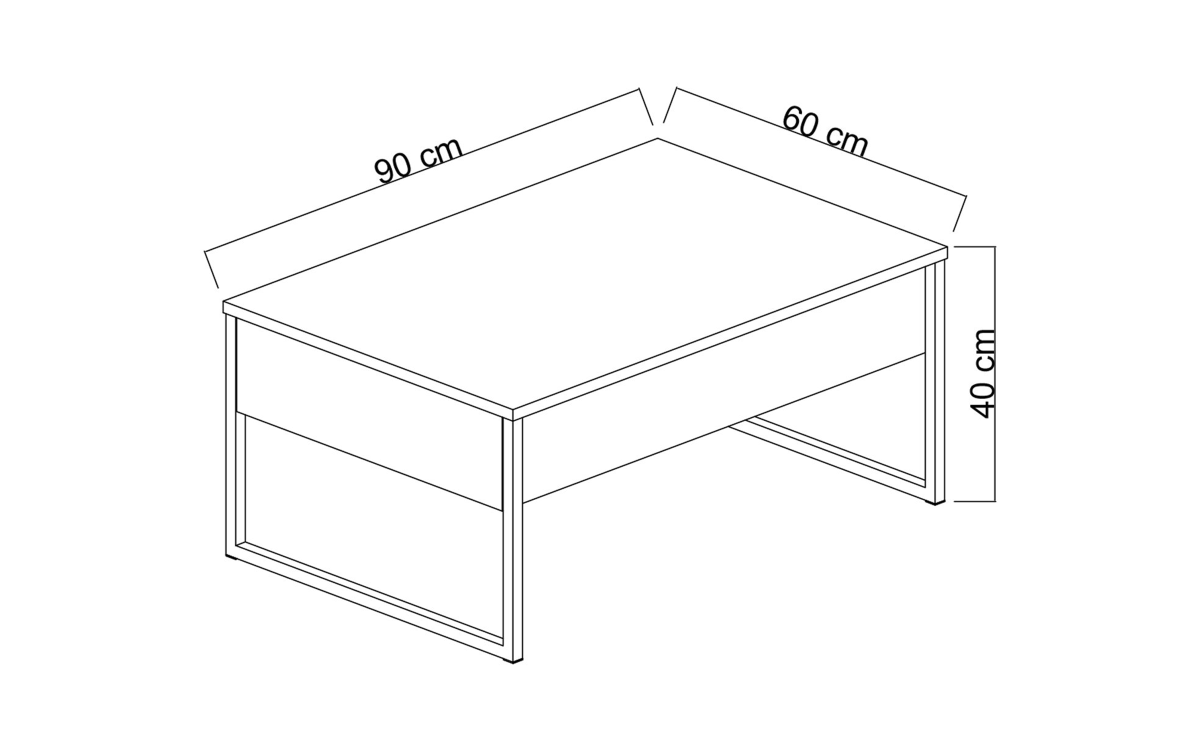 Masuta de cafea Larso, nuc + negru  2