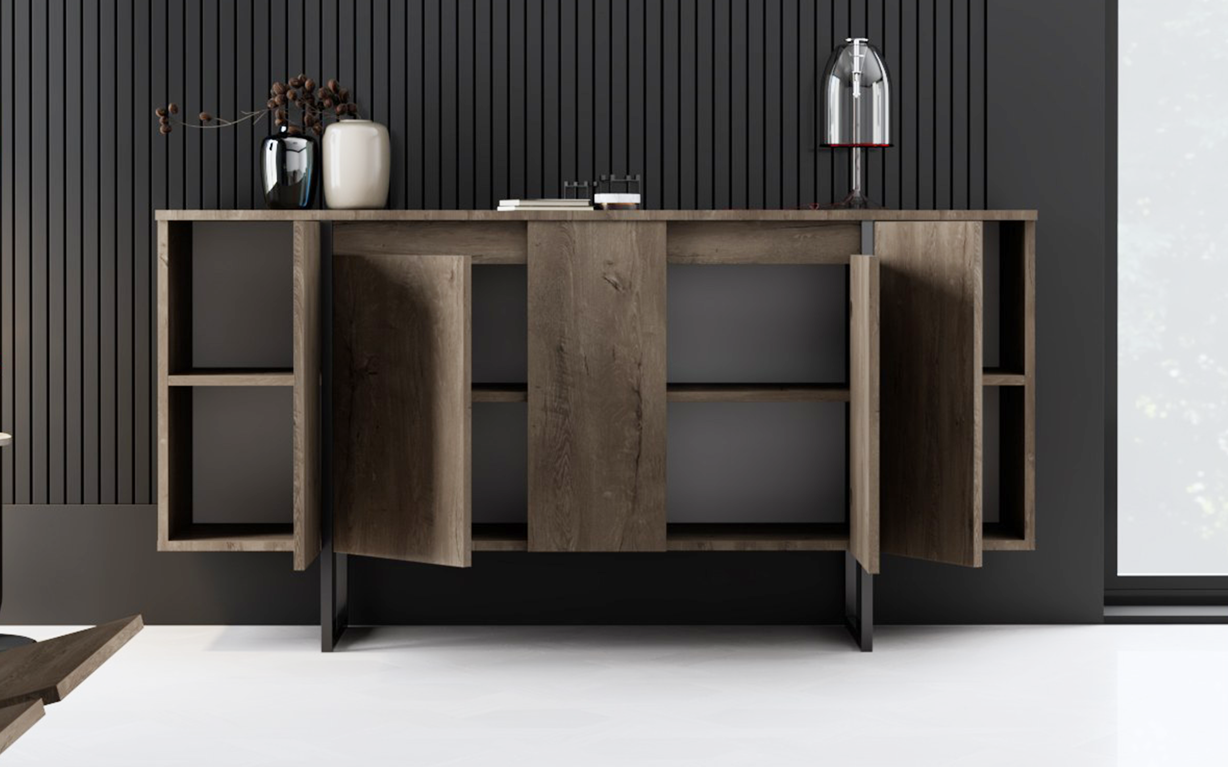 Comoda Larso, nuc + negru  4