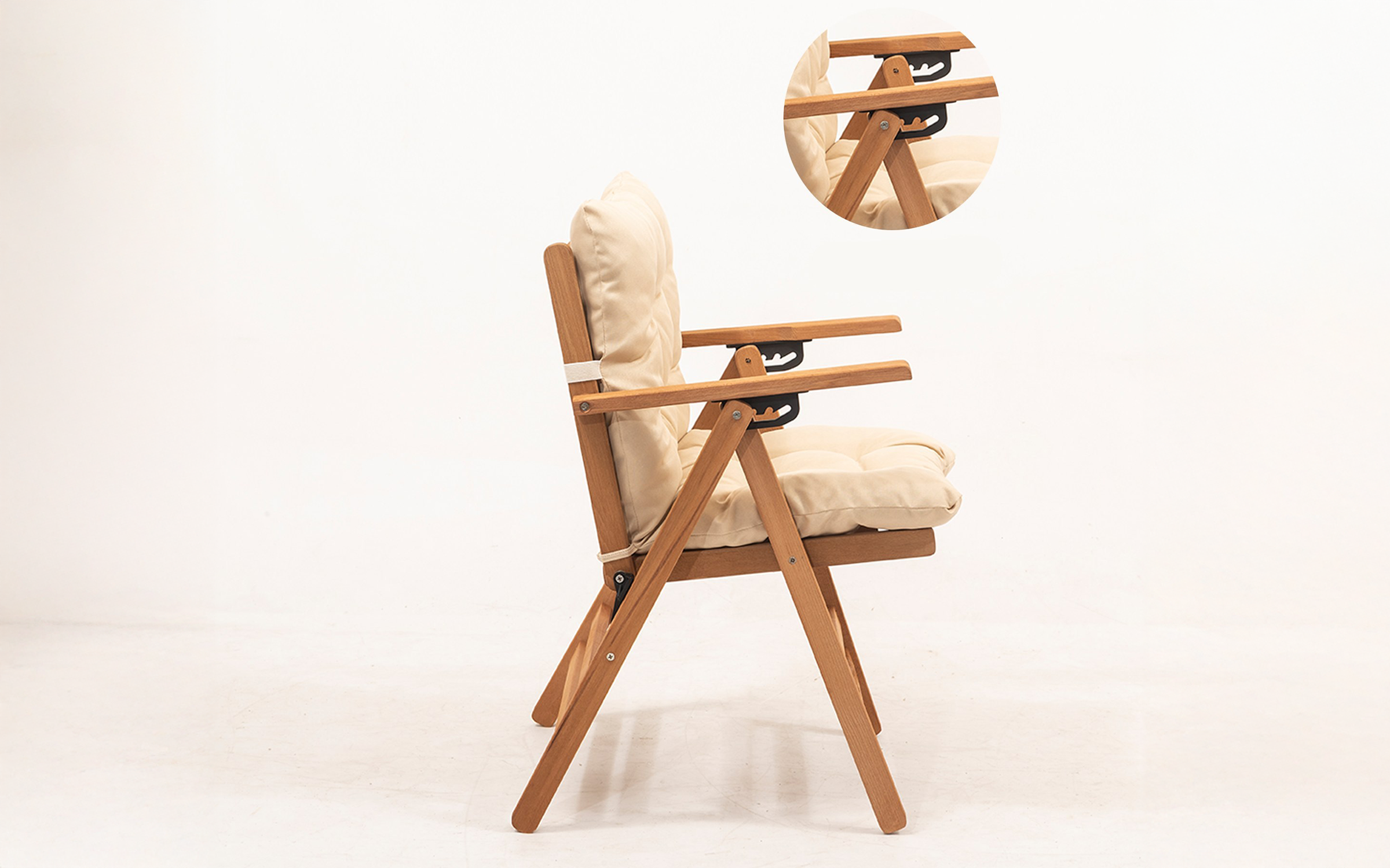 Scaun de gradina Linaro, natural + bej  6