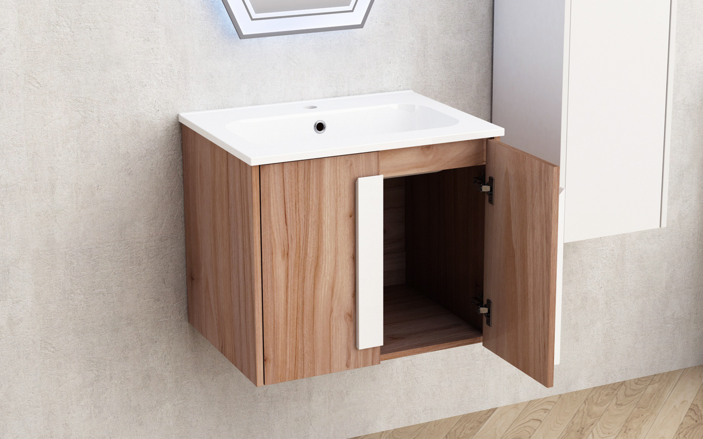 Dulap PVC pentru baie cu chiuveta ICP6451-1 Dulap PVC pentru baie cu chiuveta,   2