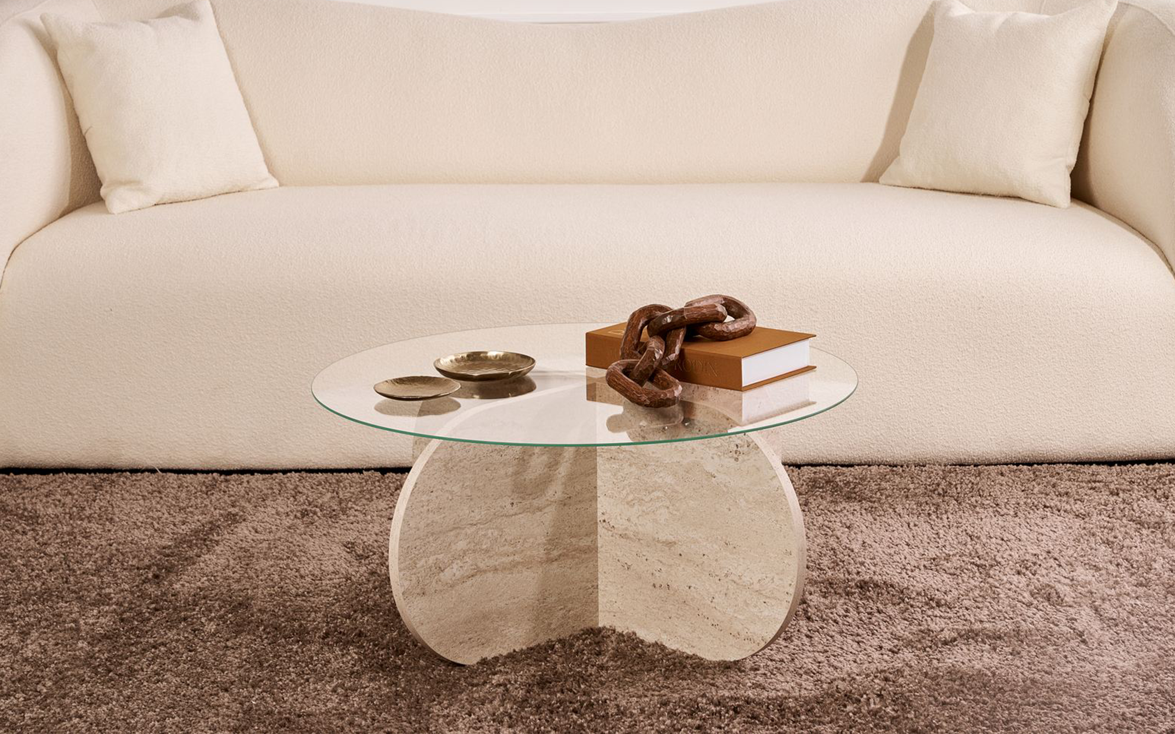 Masuta de cafea Veta, decor travertin  4