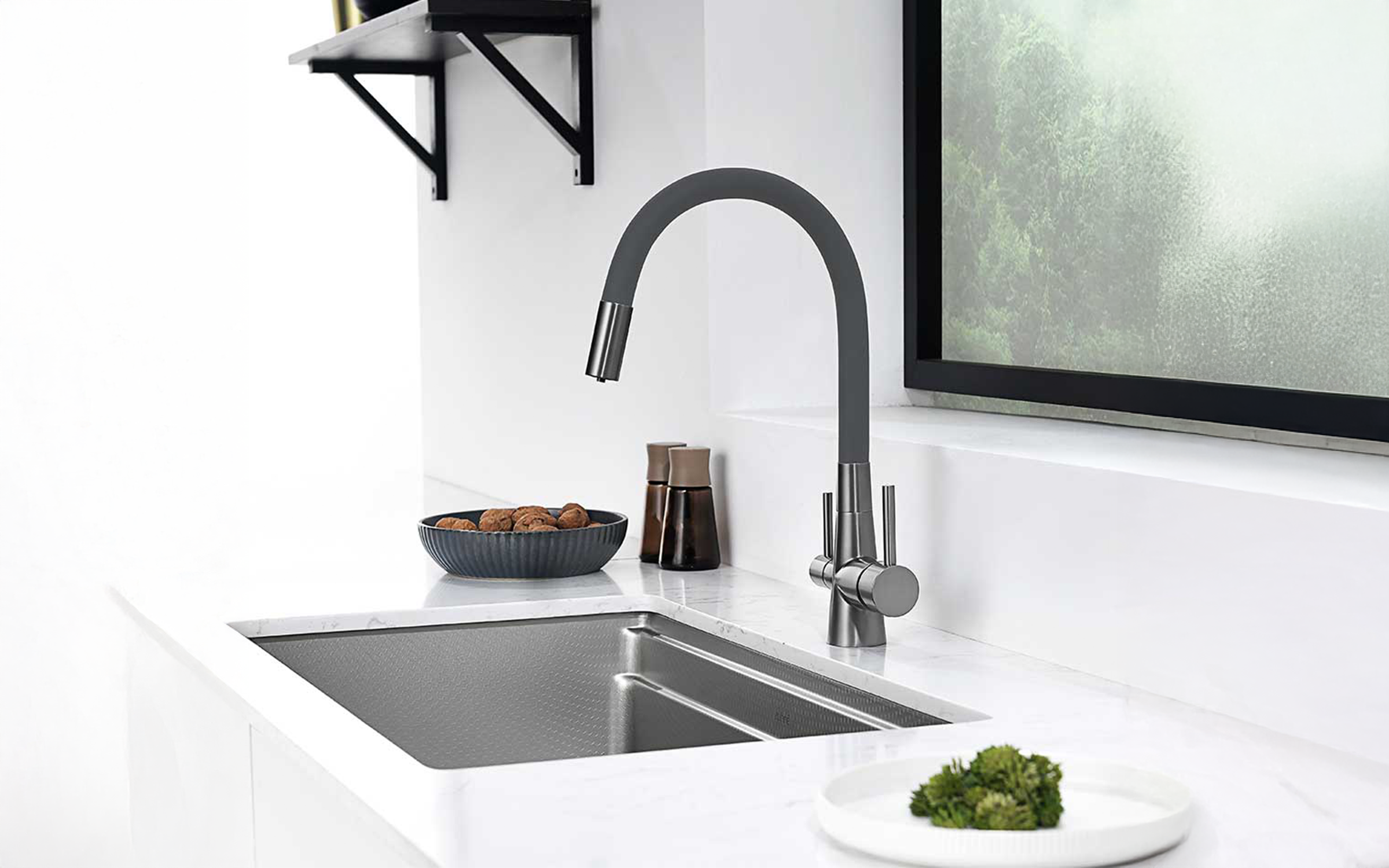 Robinet de bucatarie pentru apa potabila ICF7107801GG, gri mat  2