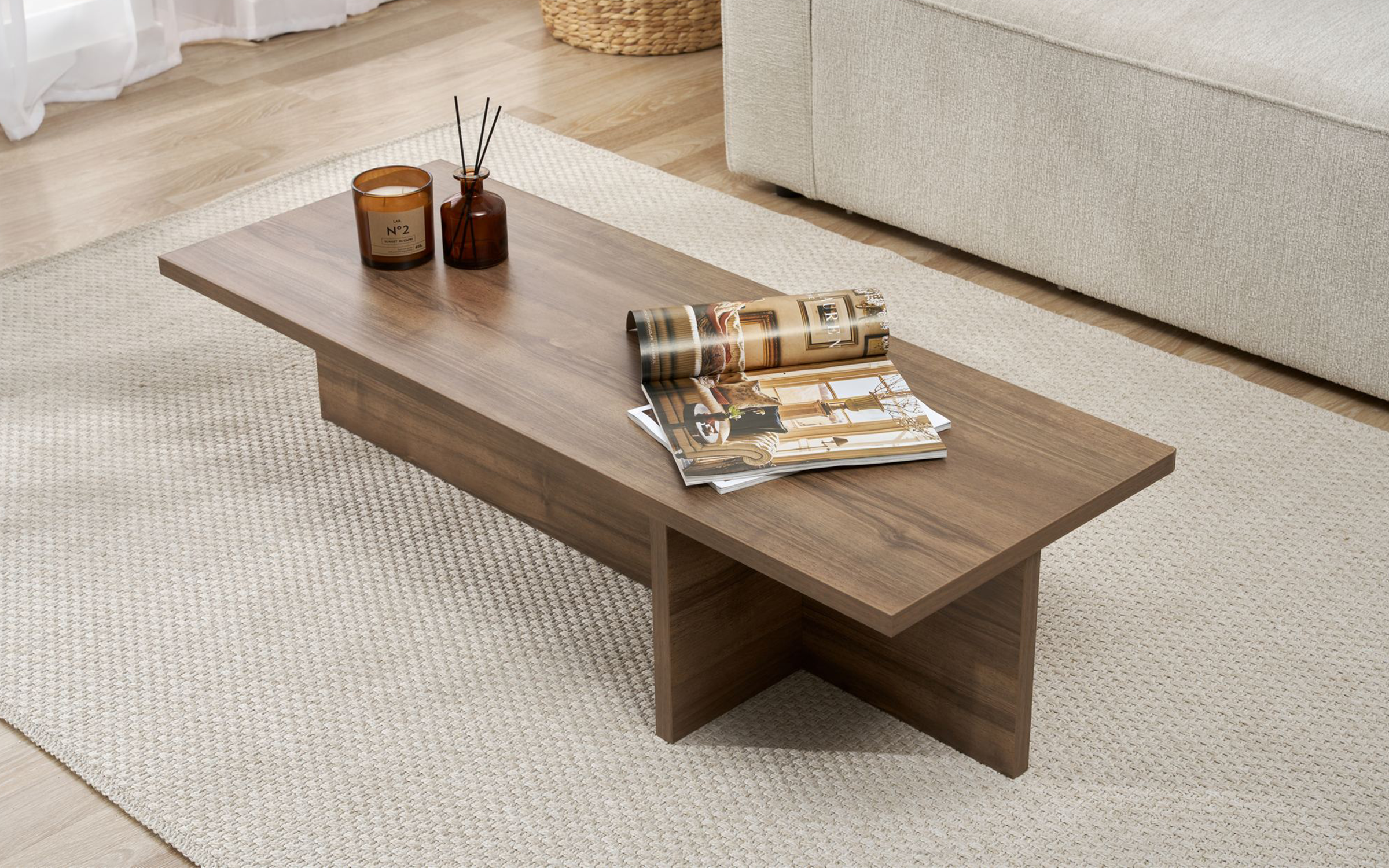 Masuta de cafea Elara, nuc  4