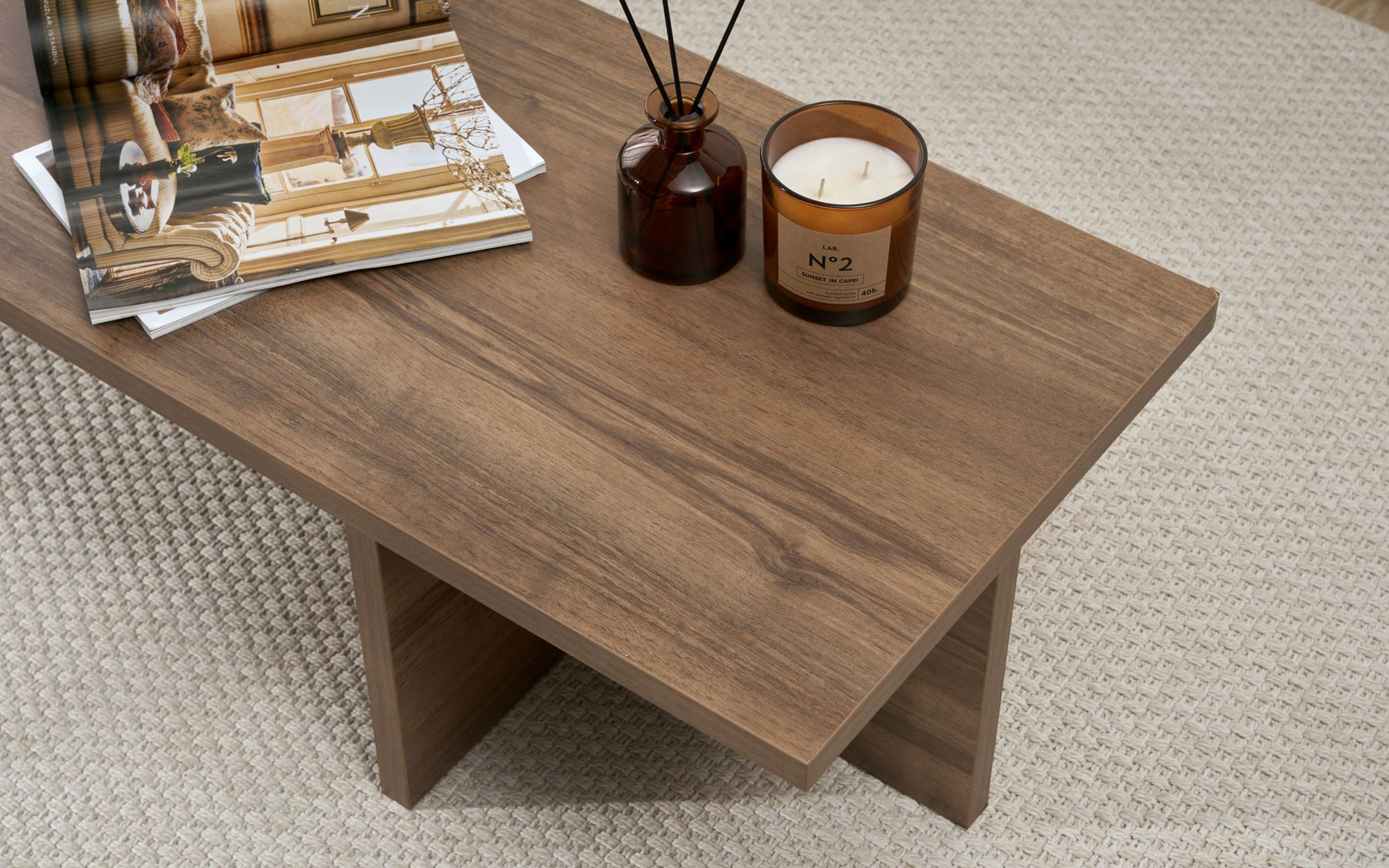 Masuta de cafea Elara, nuc  6