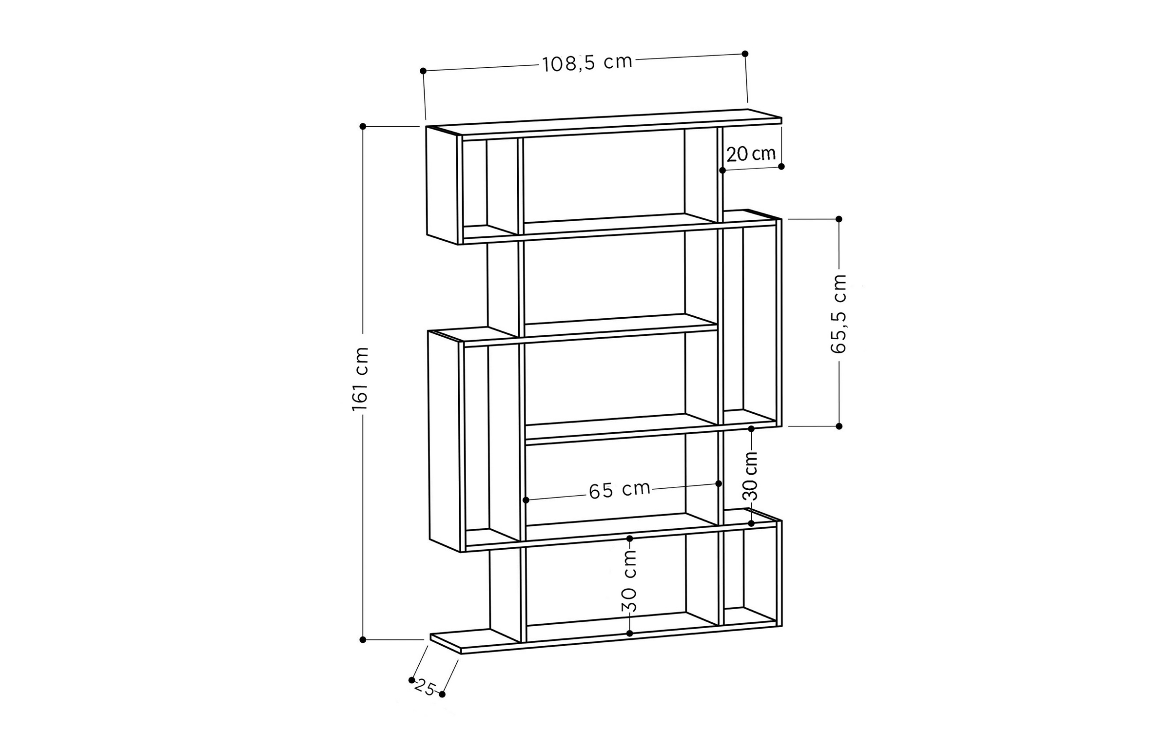 Etajera Mito, stejar sonoma + antracit  2