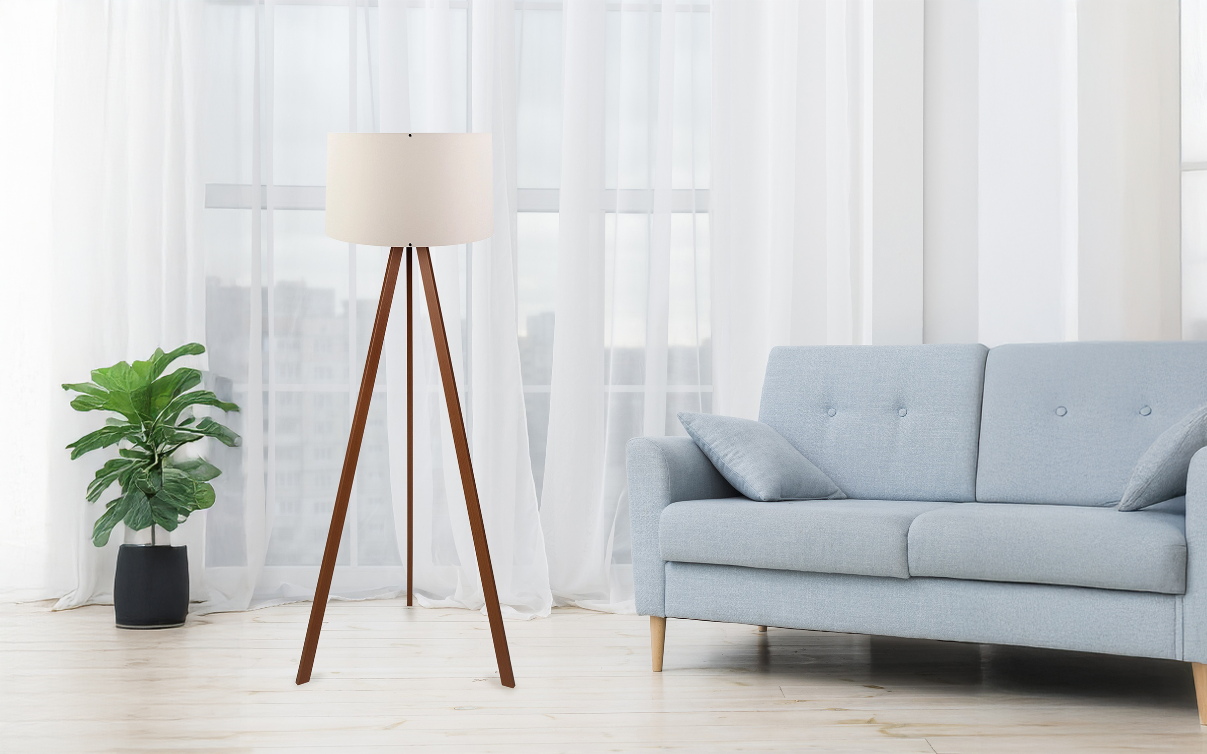 Tip bec: 1xE27/max 40W Lampa de podea, ecru  2