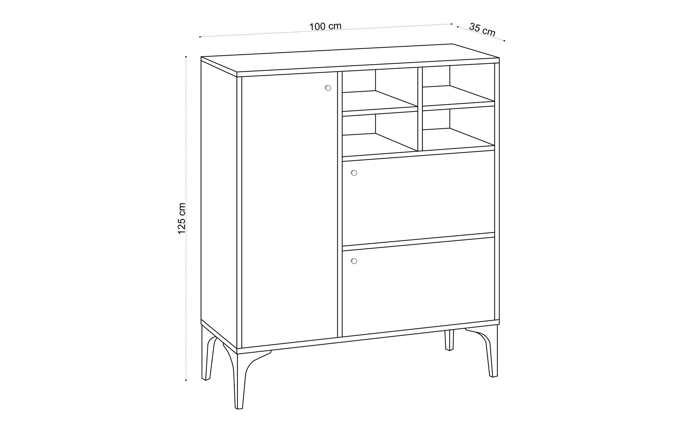 Comoda Evorio, stejar safir  2