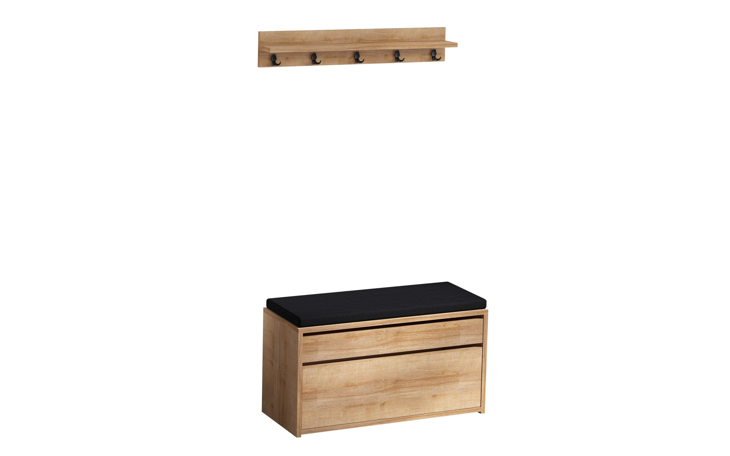 Cuier Bart, stejar + negru  3