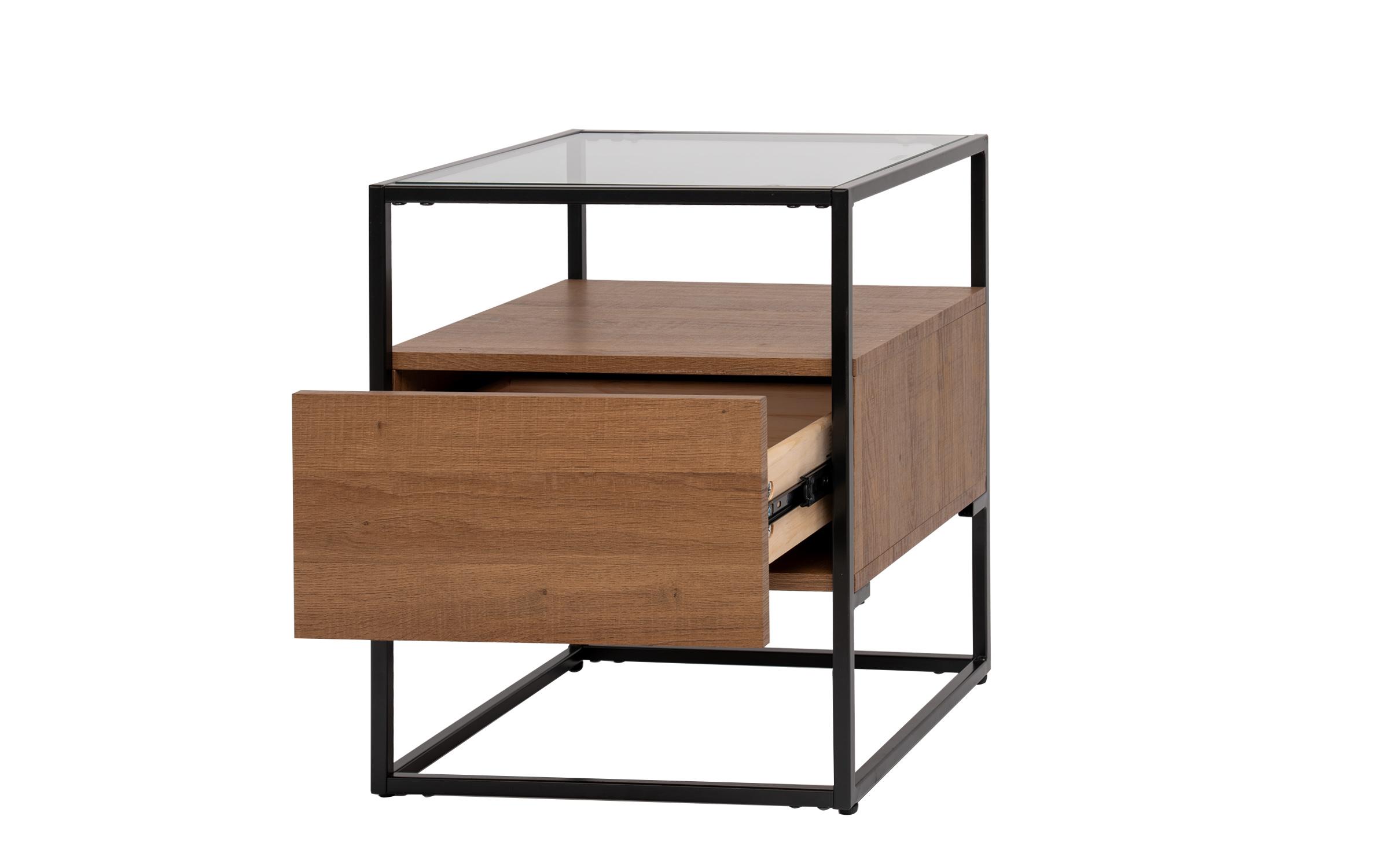 Masuta de cafea Lena, stejar + negru  2