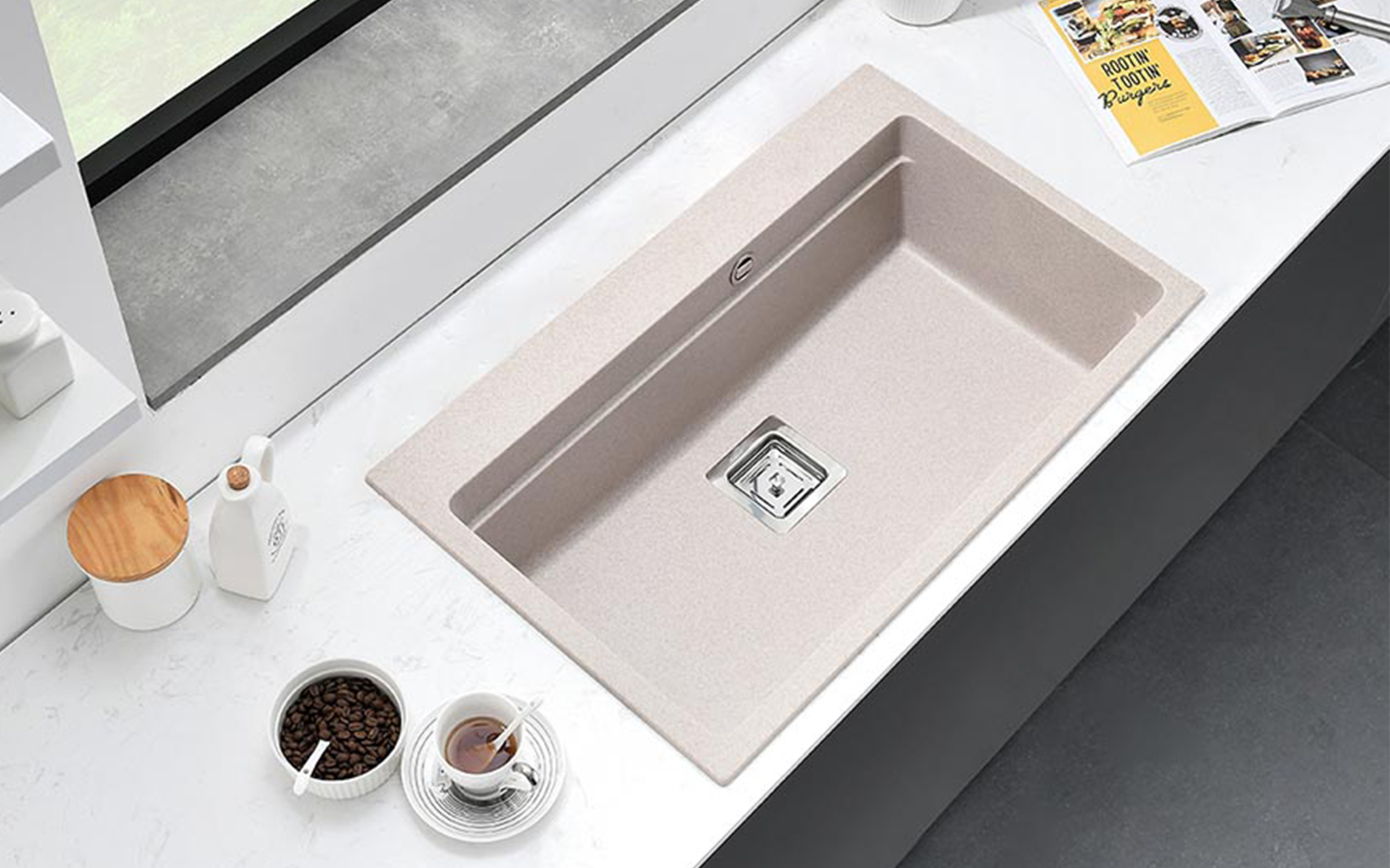 8213 Chiuveta din granit, nisipiu  2