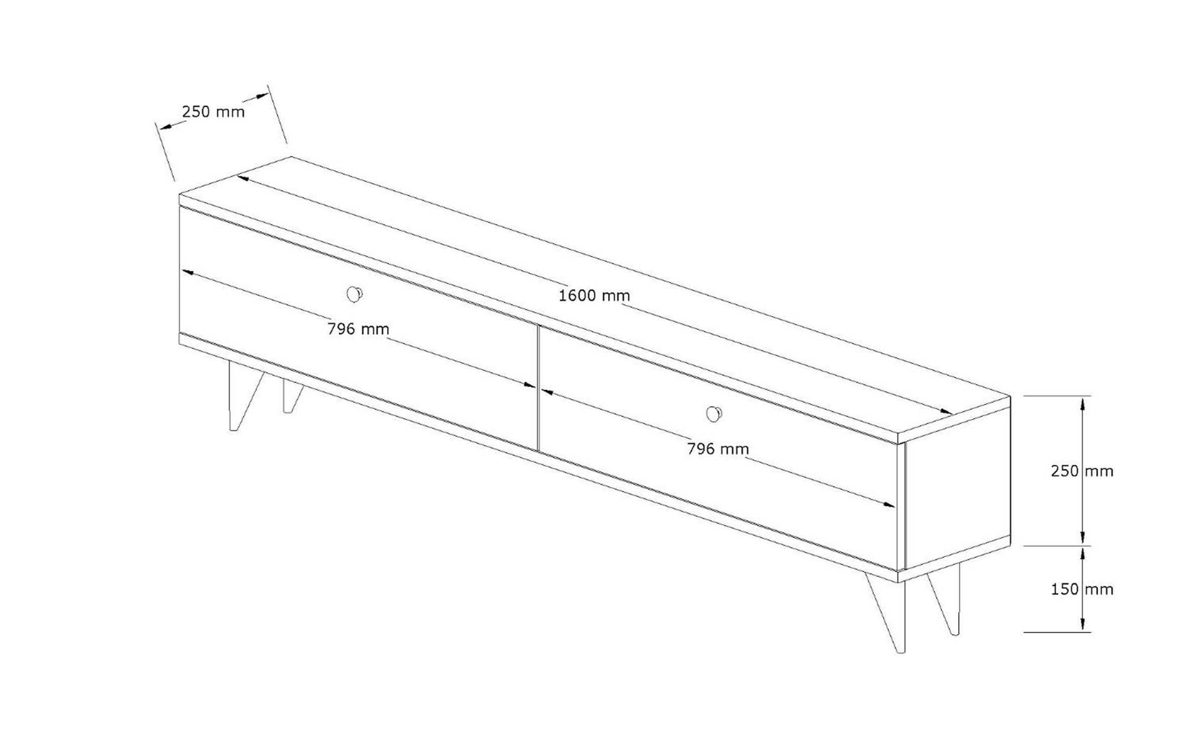 Тумба под ТВ Парис, орех  2