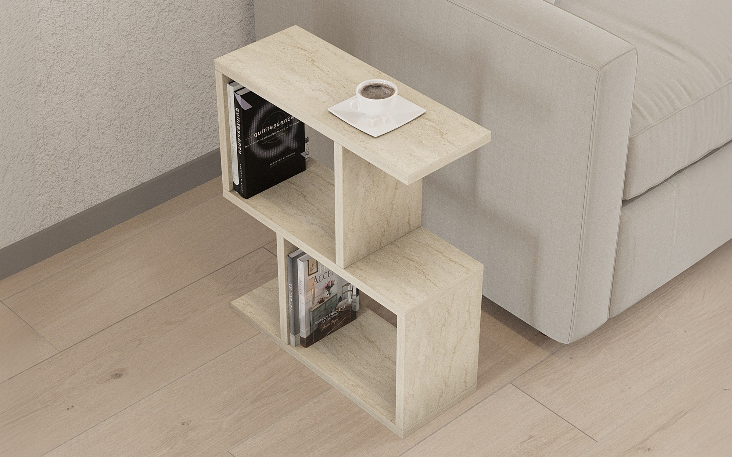 Masuta ajutatoare Kalma, decor travertin  3