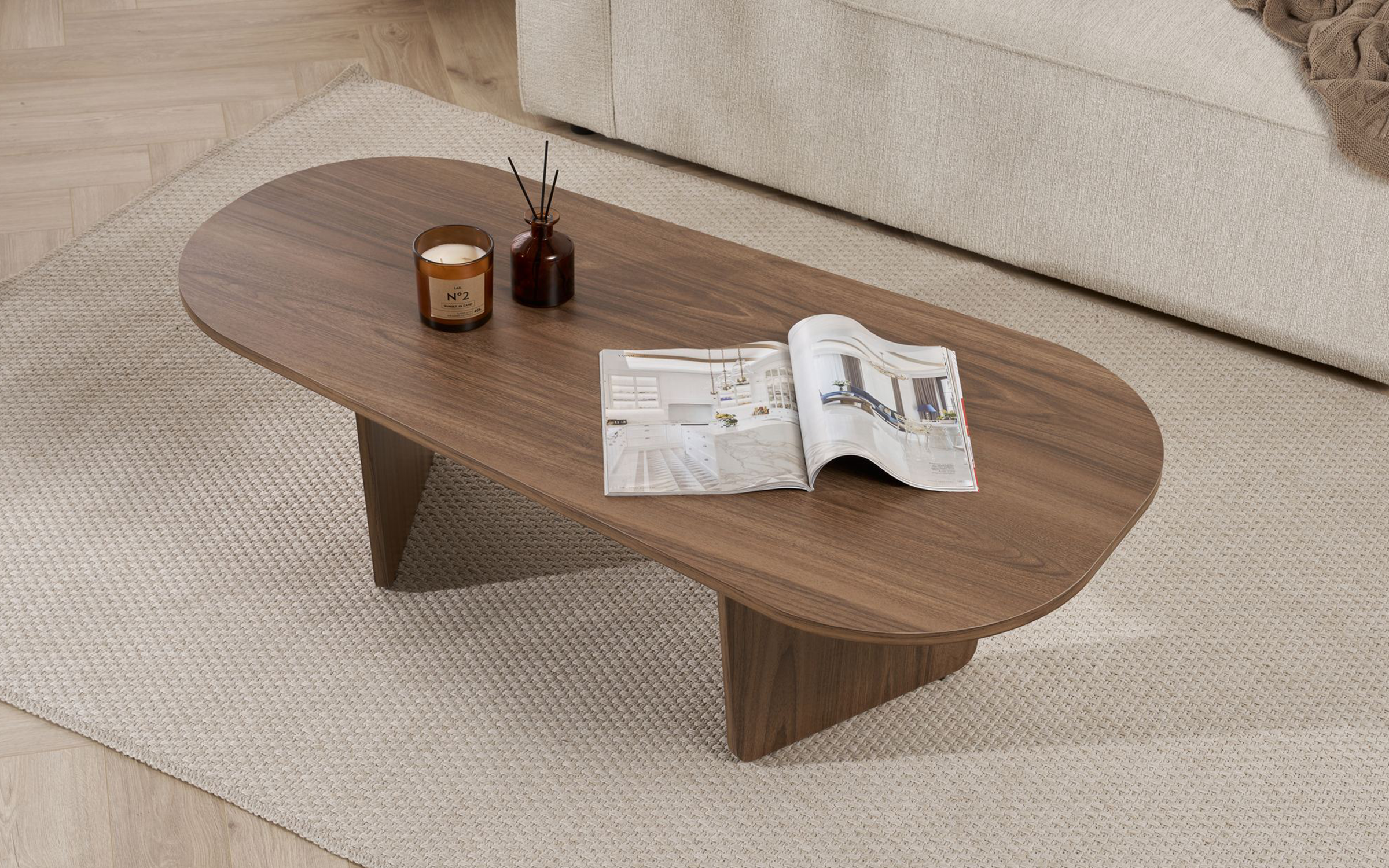 Masuta de cafea Ovalis, nuc  4