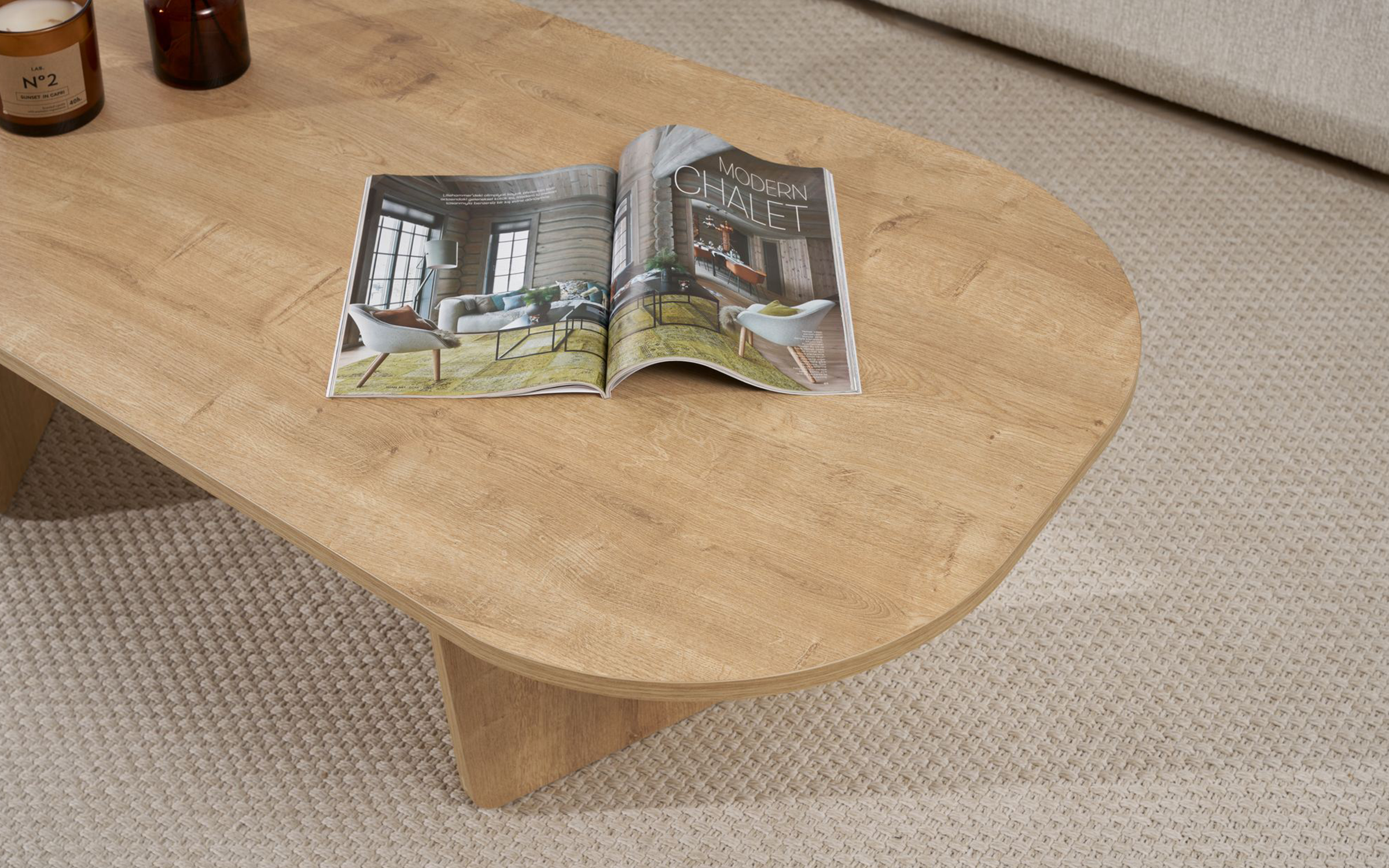 Masuta de cafea Ovalis, stejar  6