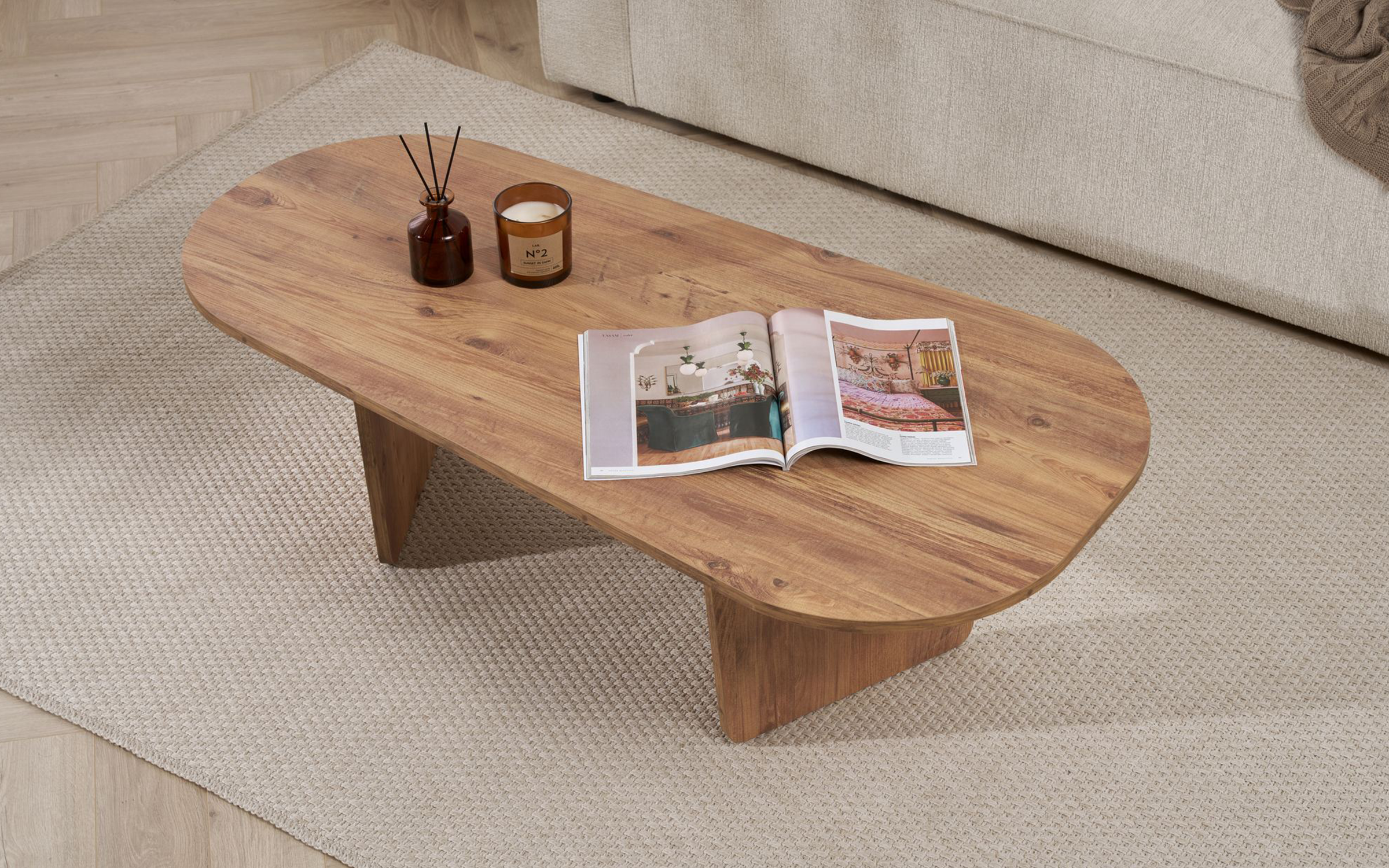 Masuta de cafea Ovalis, pin atlantic  4