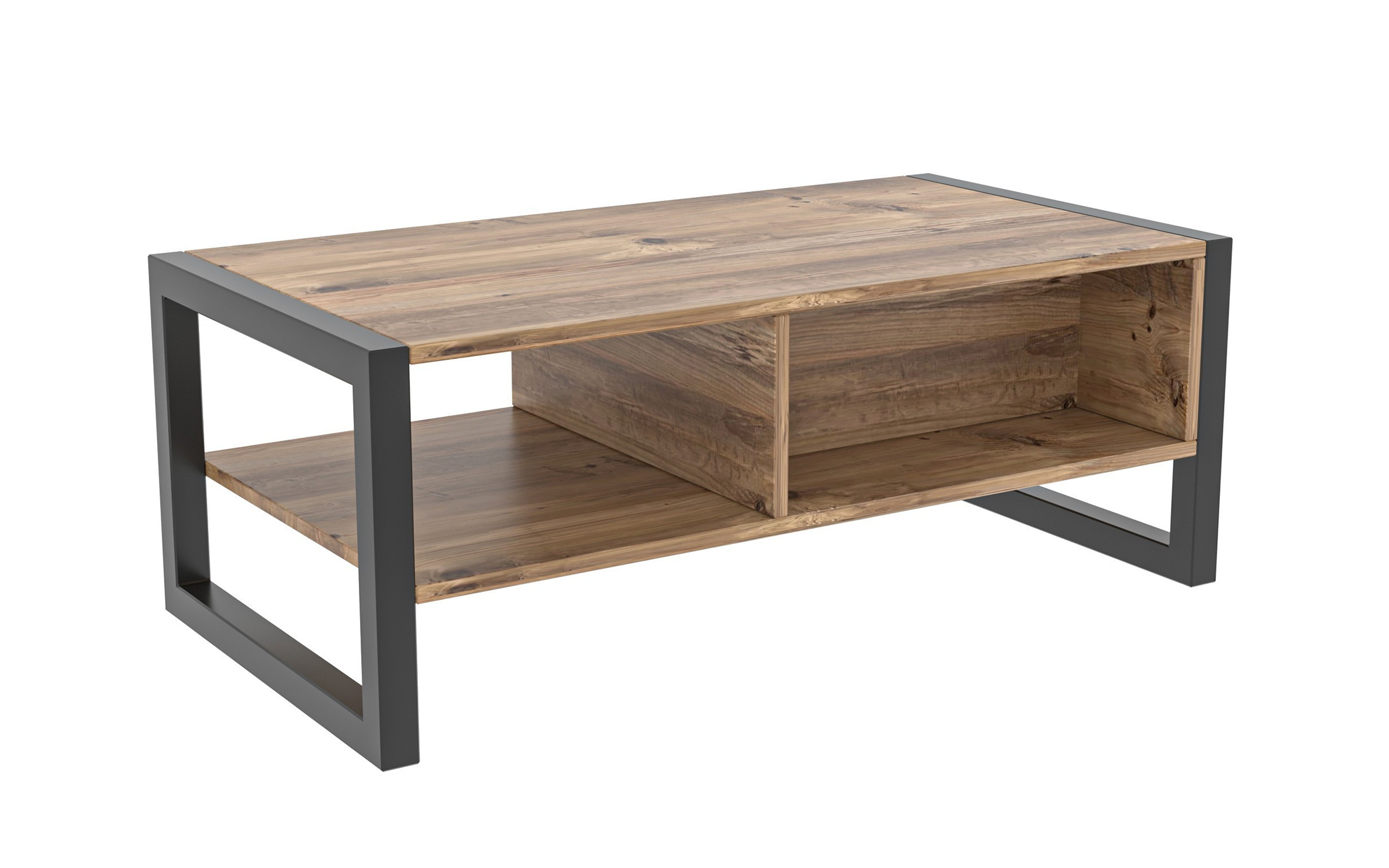 Masuta de cafea Alens, pin atlantic + negru  5