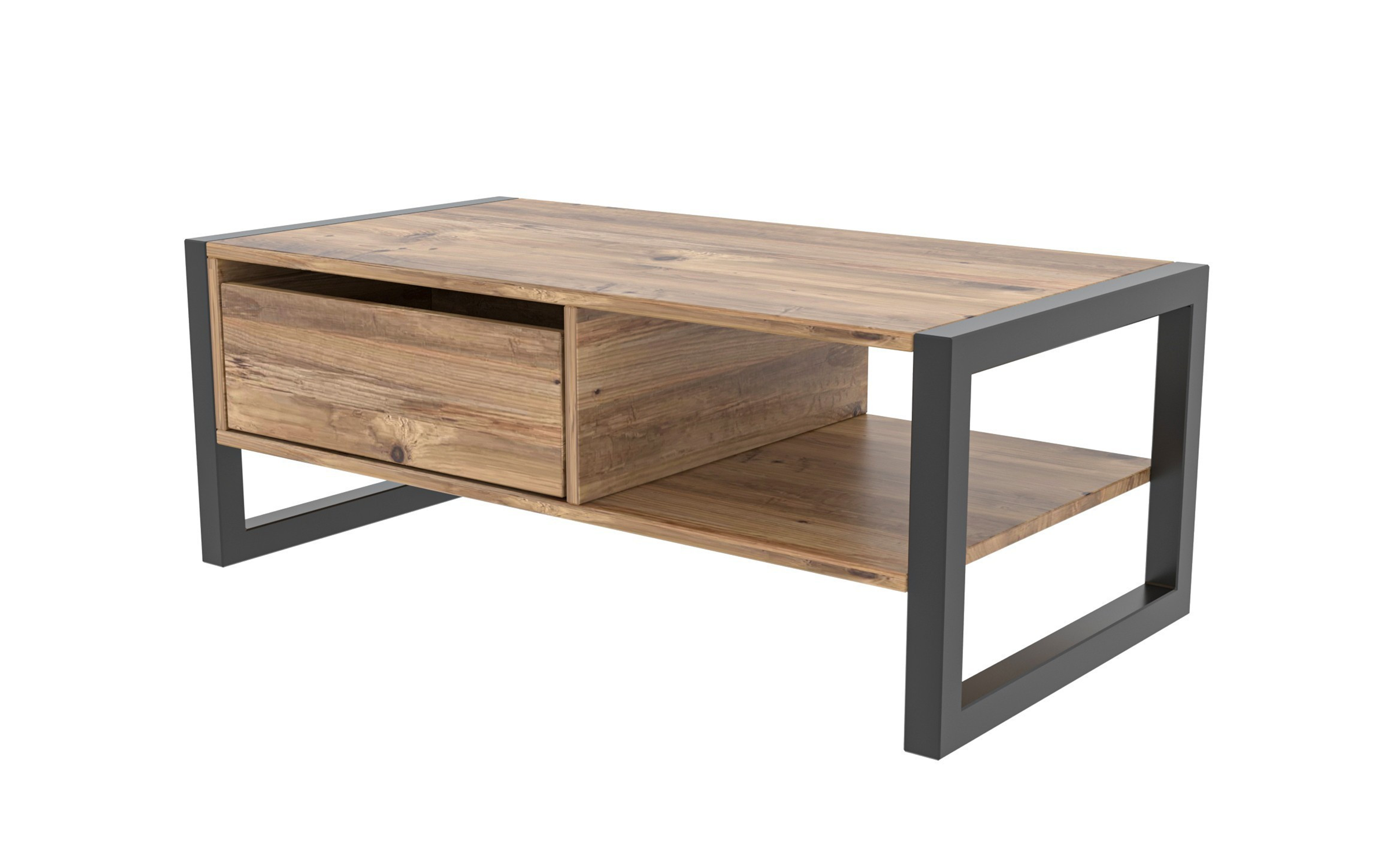 Masuta de cafea Alens, pin atlantic + negru  6