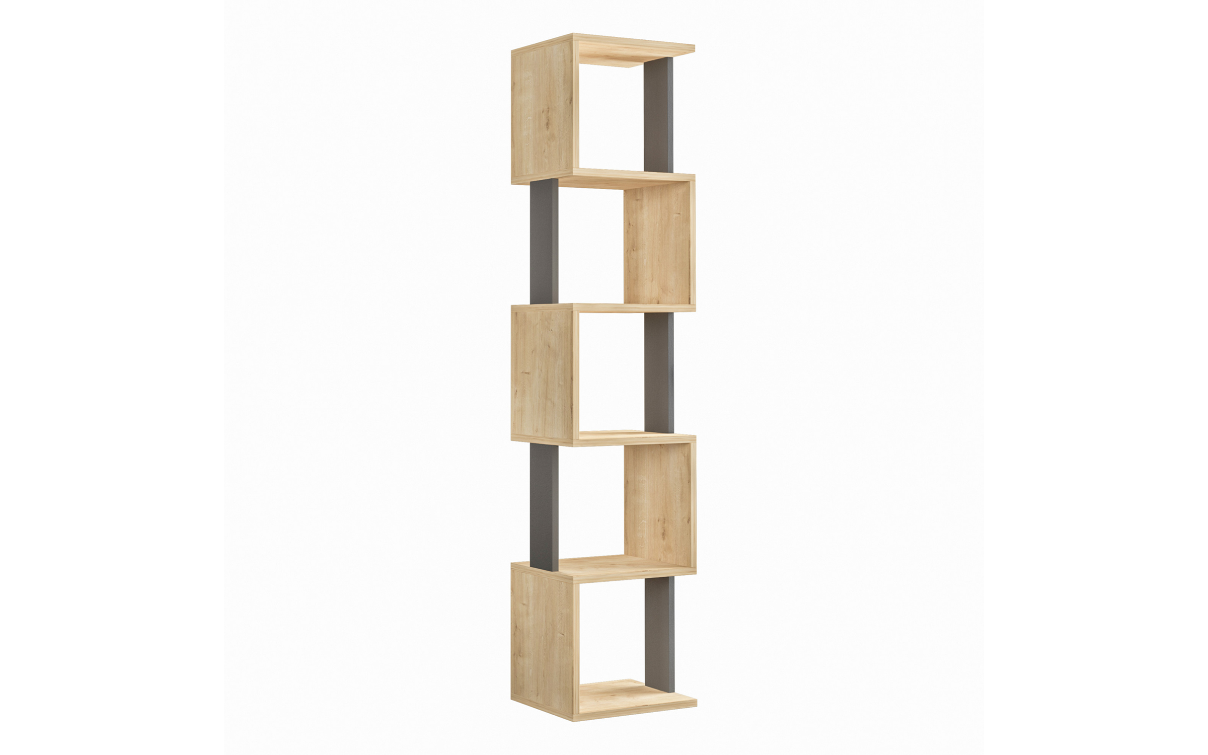 Etajera Kano, stejar sonoma + antracit mat  2