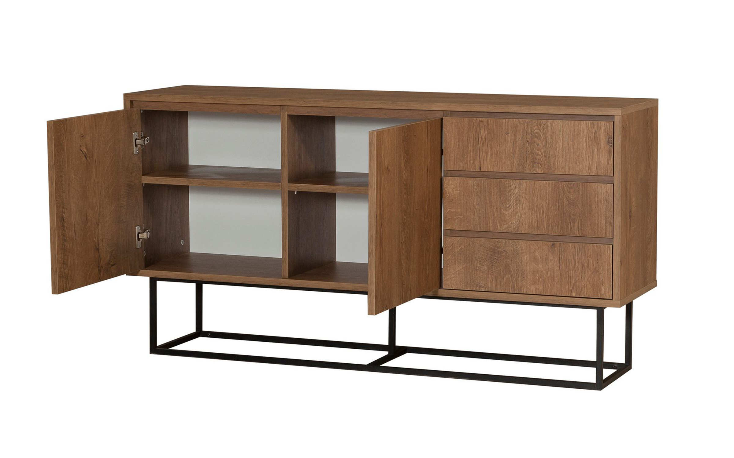 Modul TV Ruba, nuc + negru  5