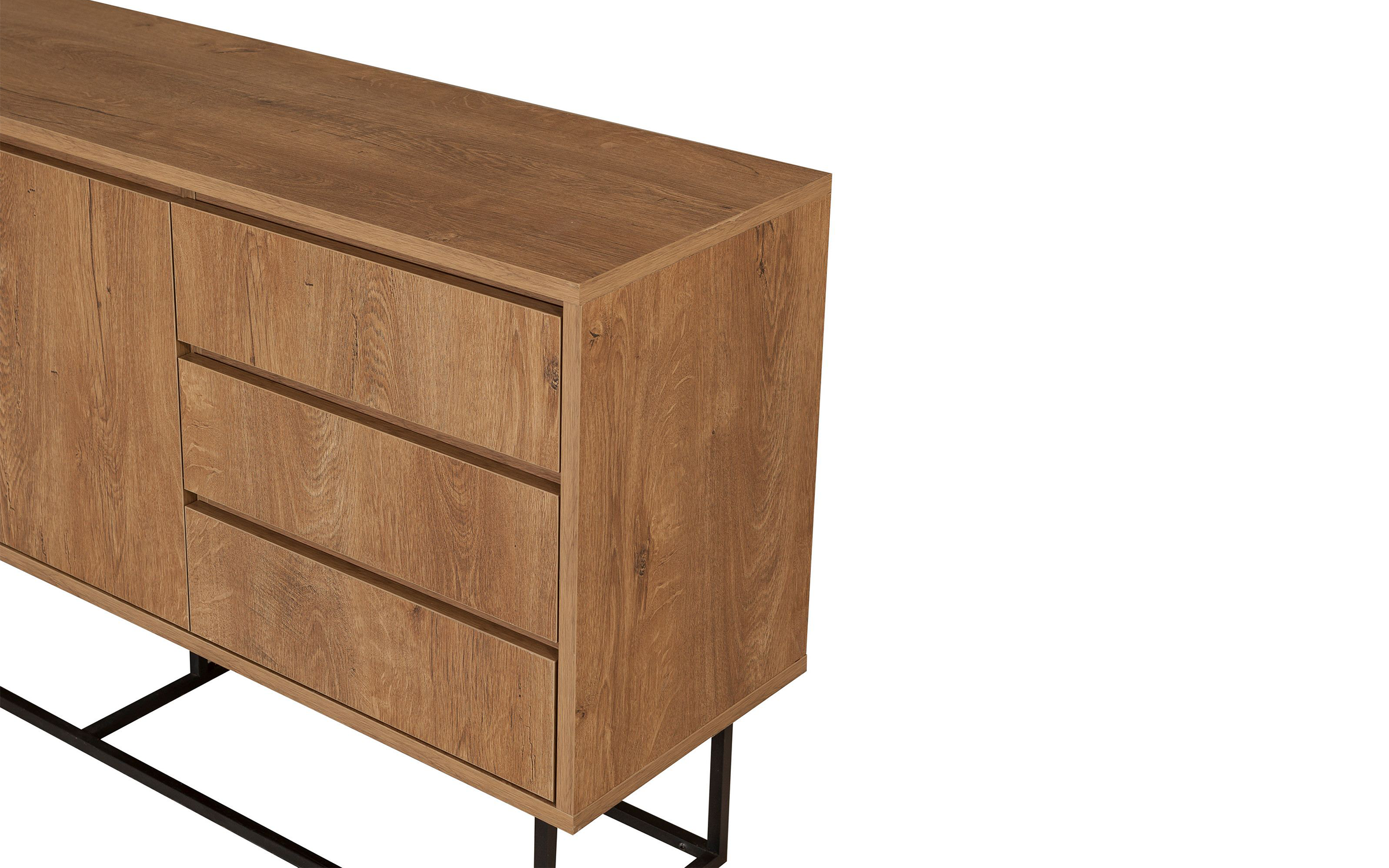 Modul TV Ruba, nuc + negru  7