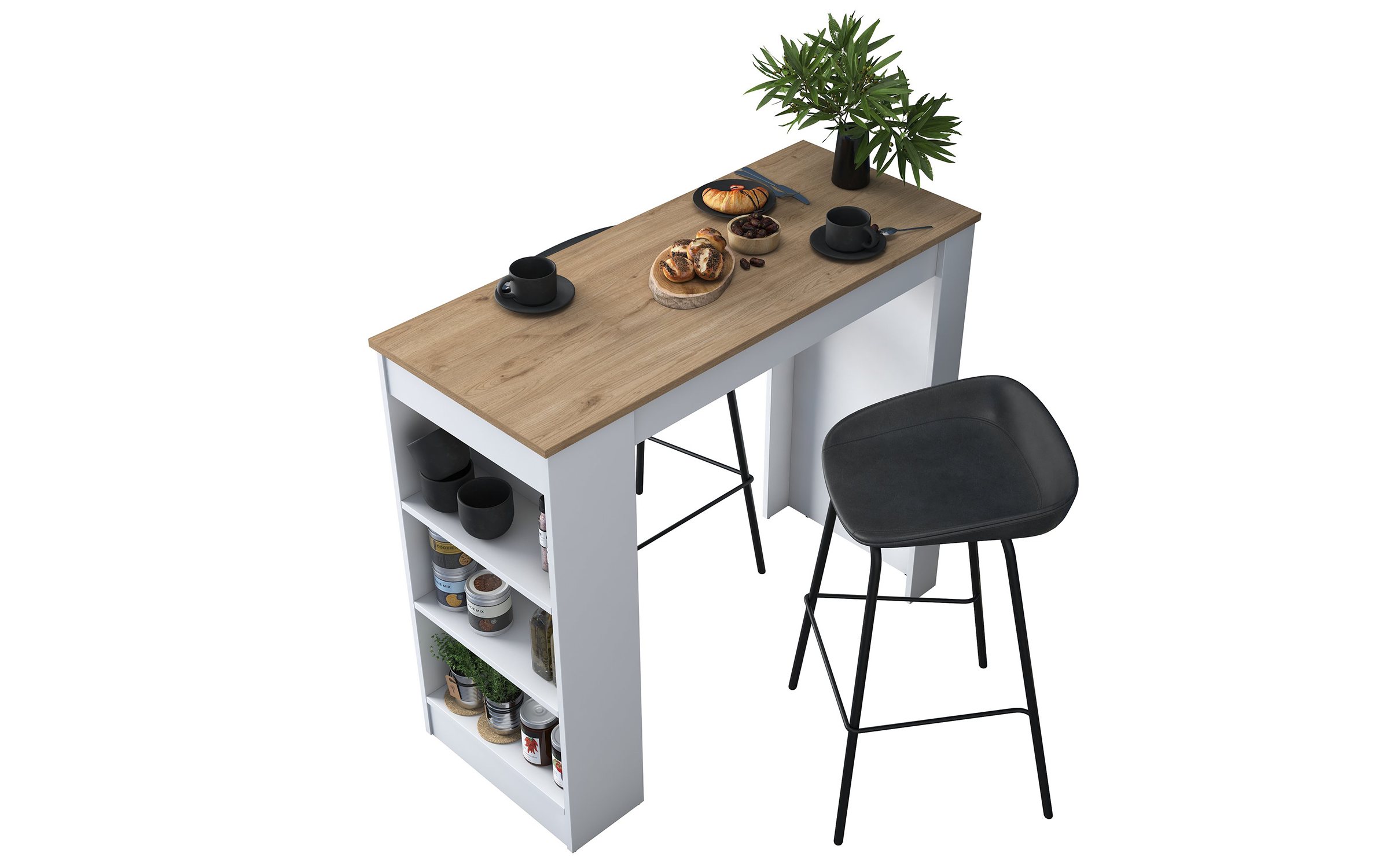 Masa de bar Access, nuc + alb  3