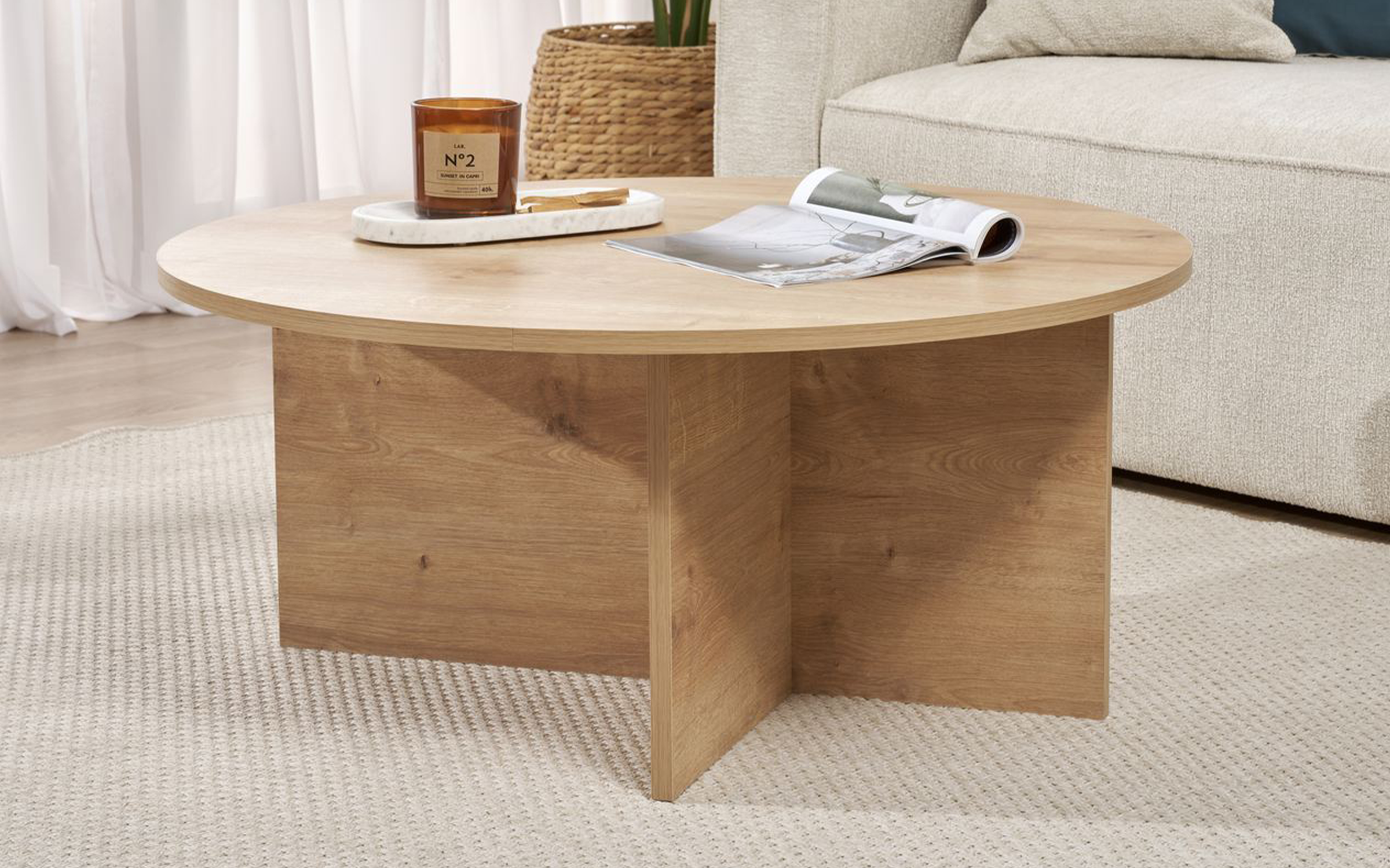 Masuta de cafea Soles, stejar safir  3