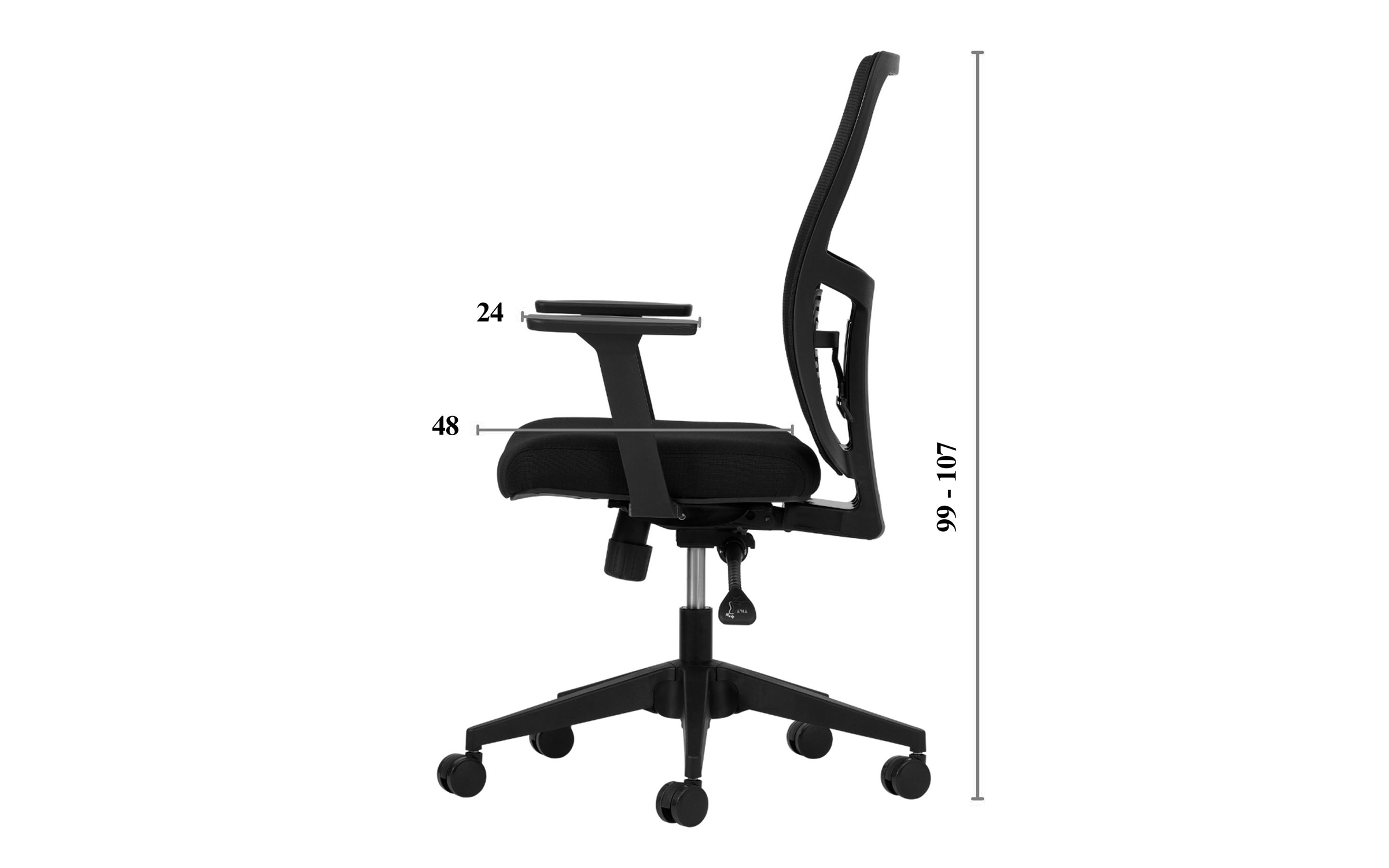 Scaun de birou Cosmo, negru  3