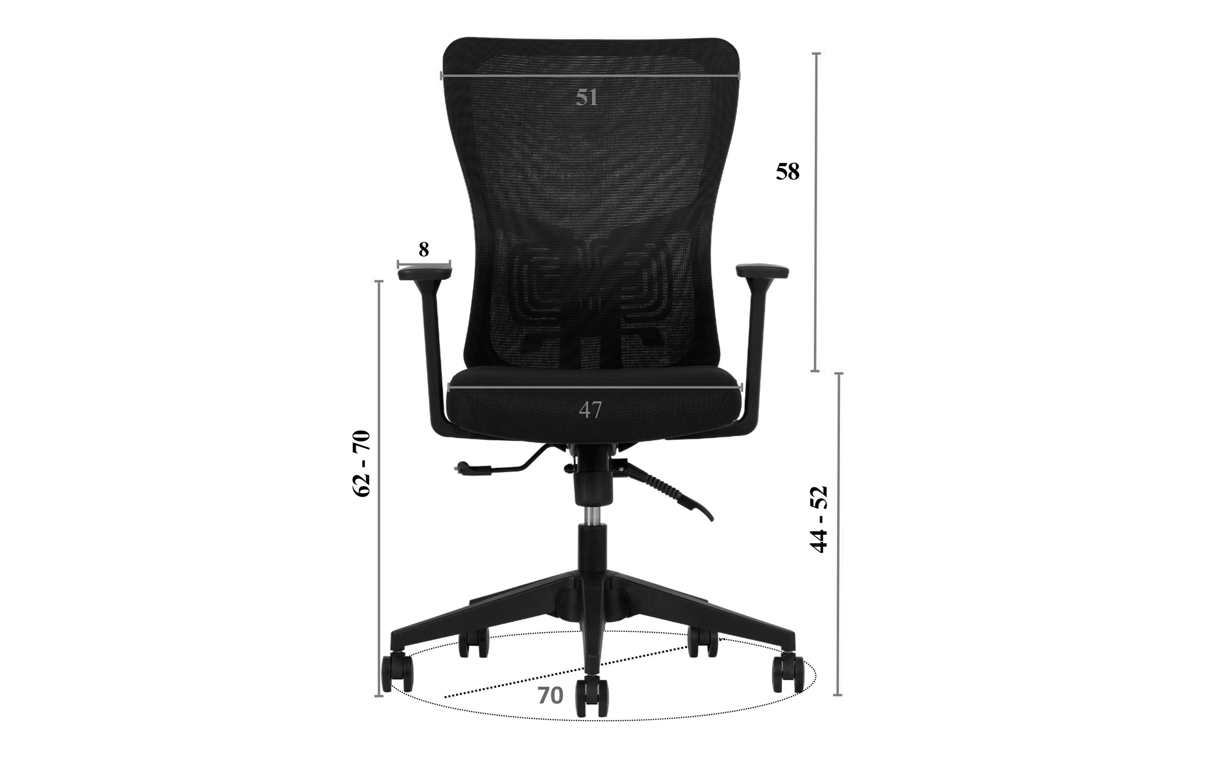 Scaun de birou Cosmo, negru  2