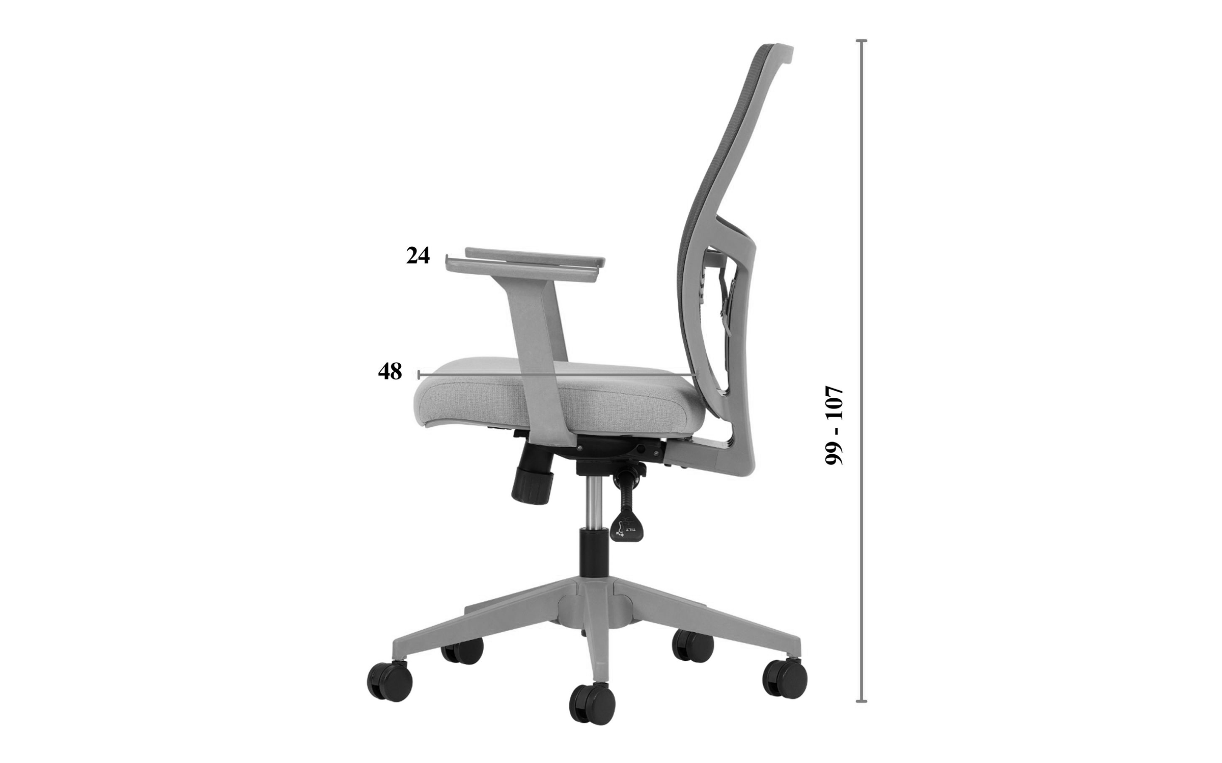 Scaun de birou Cosmo, roz  3