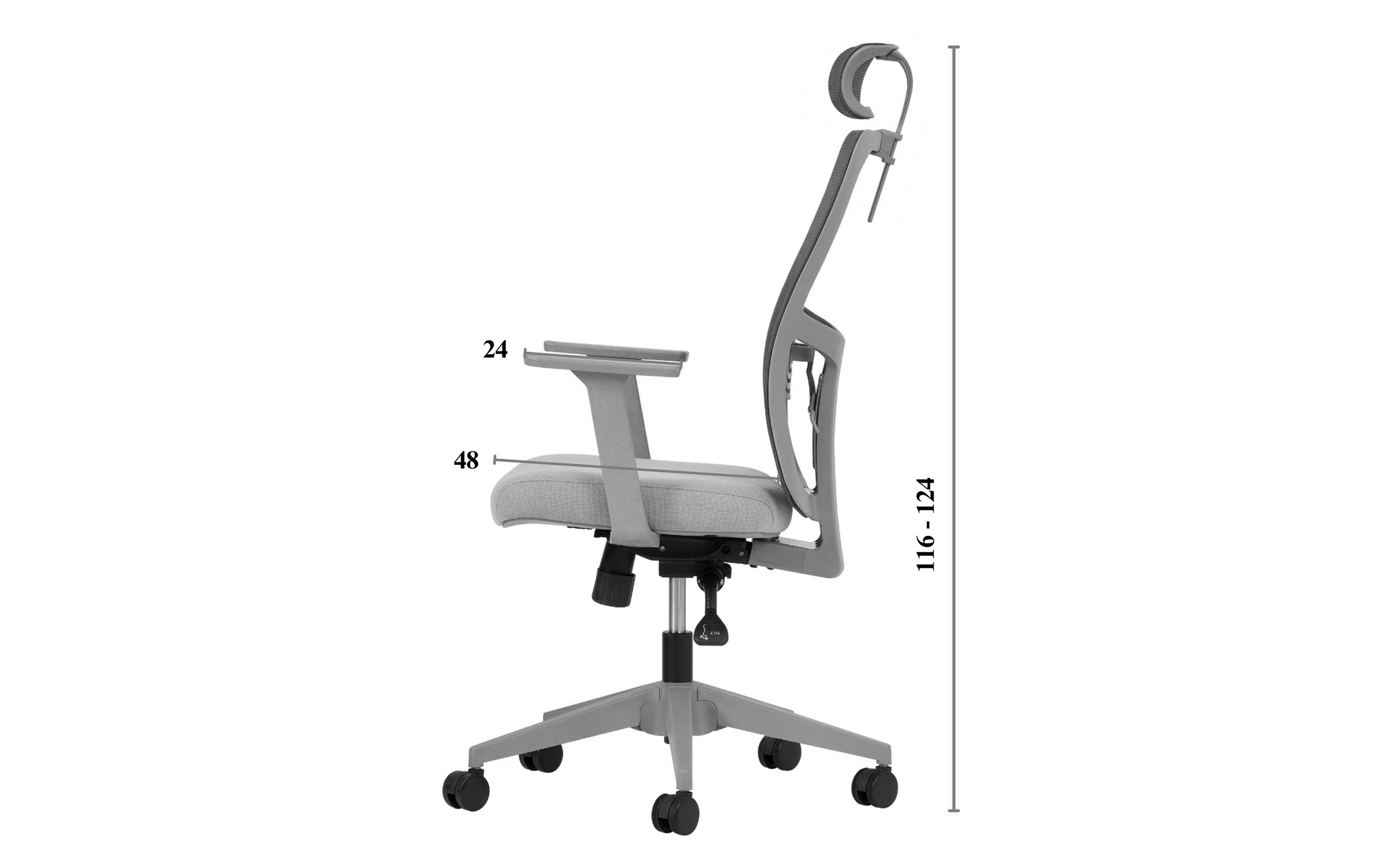 Scaun de birou Stelo, roz  3