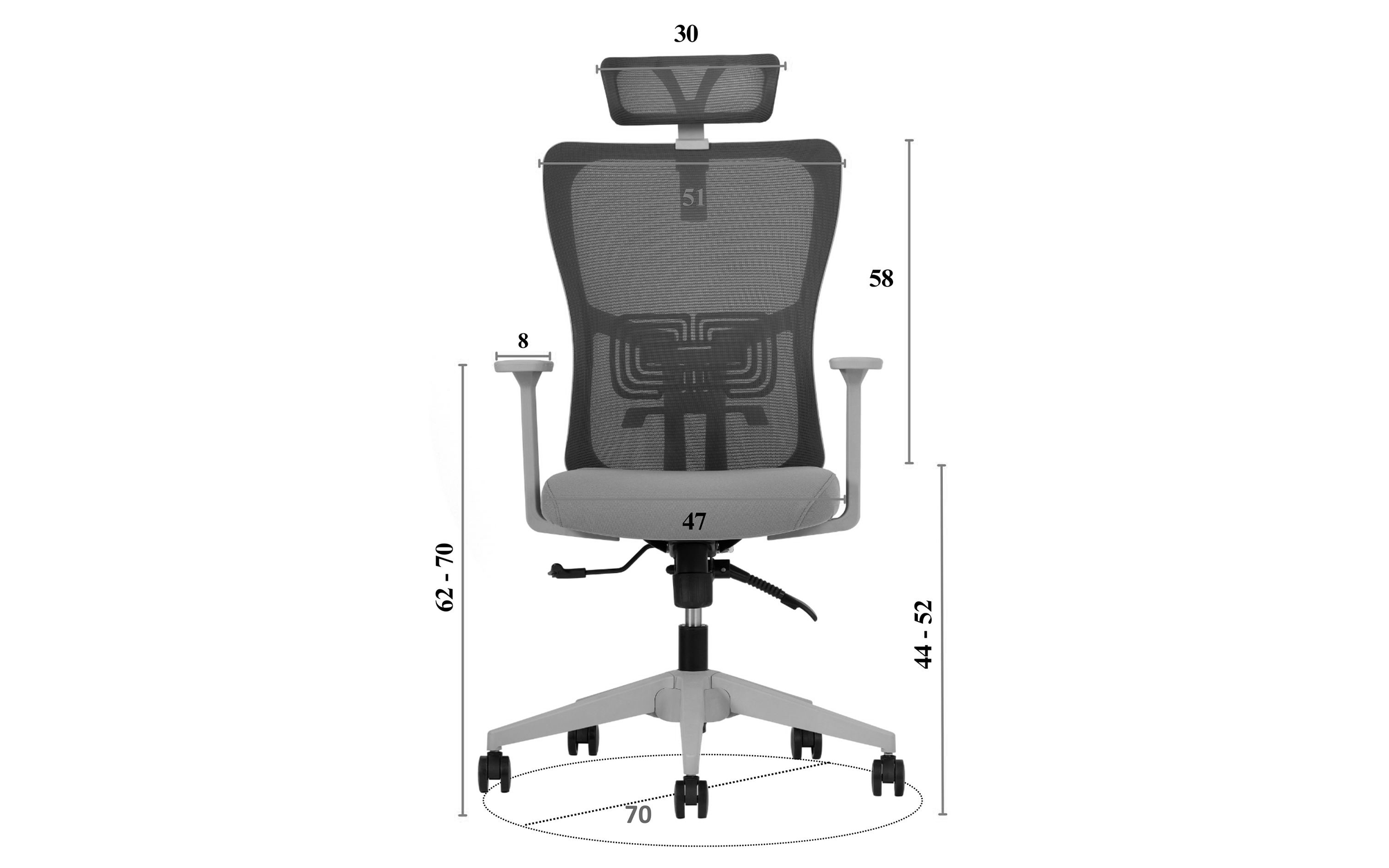 Scaun de birou Stelo, gri  2