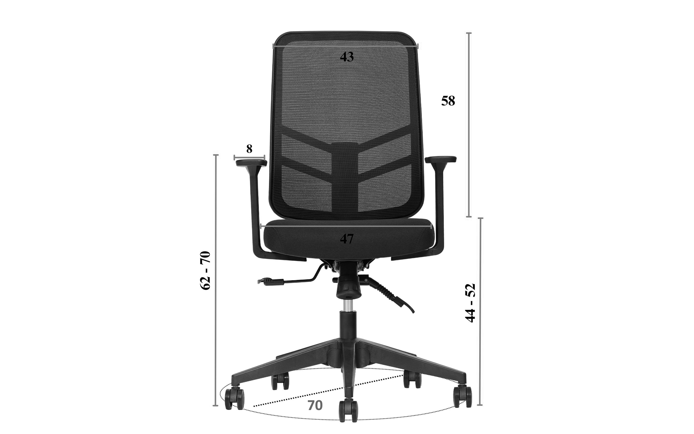 Scaun de birou Lotus, negru  3