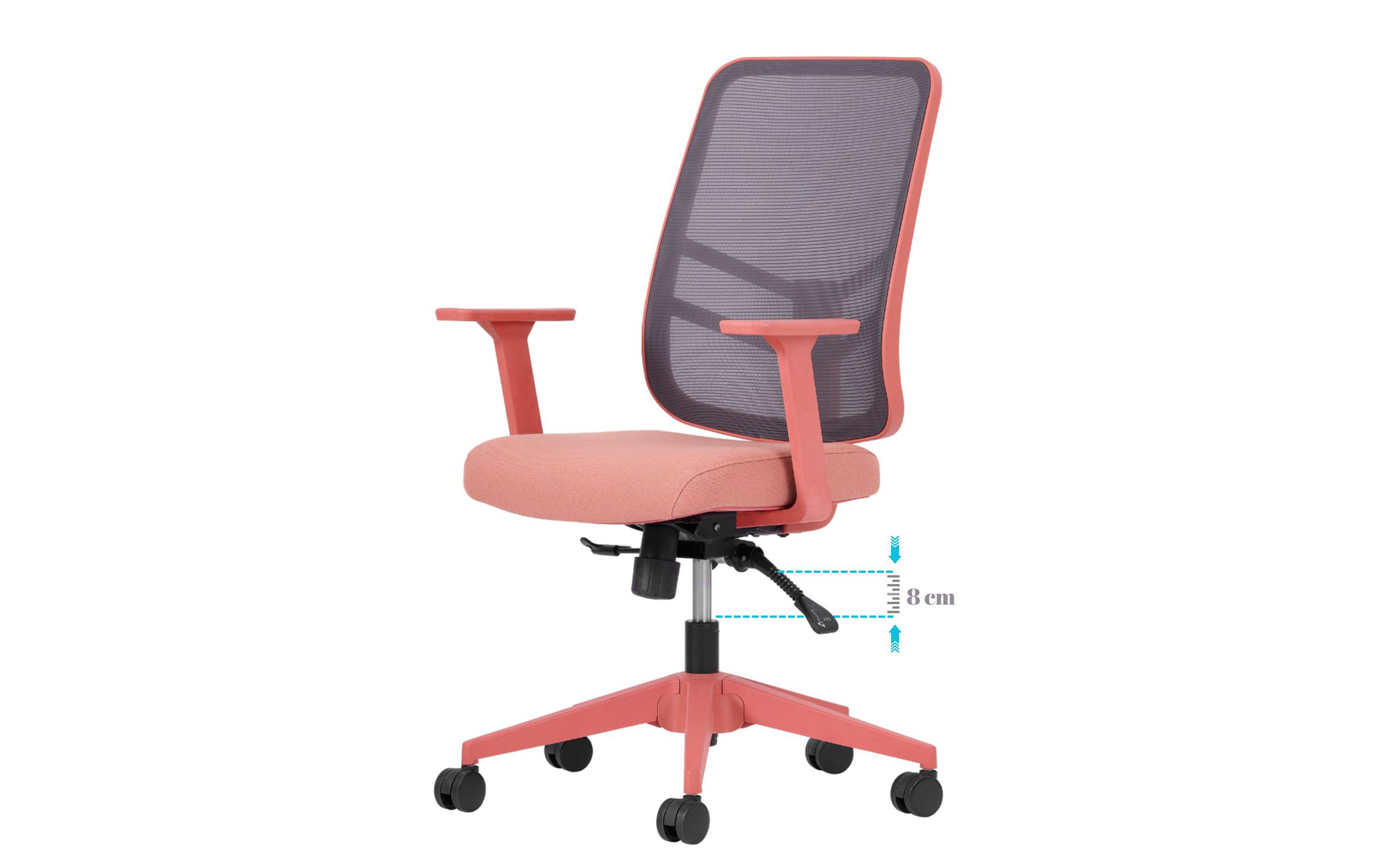 Scaun de birou Lotus, roz  8