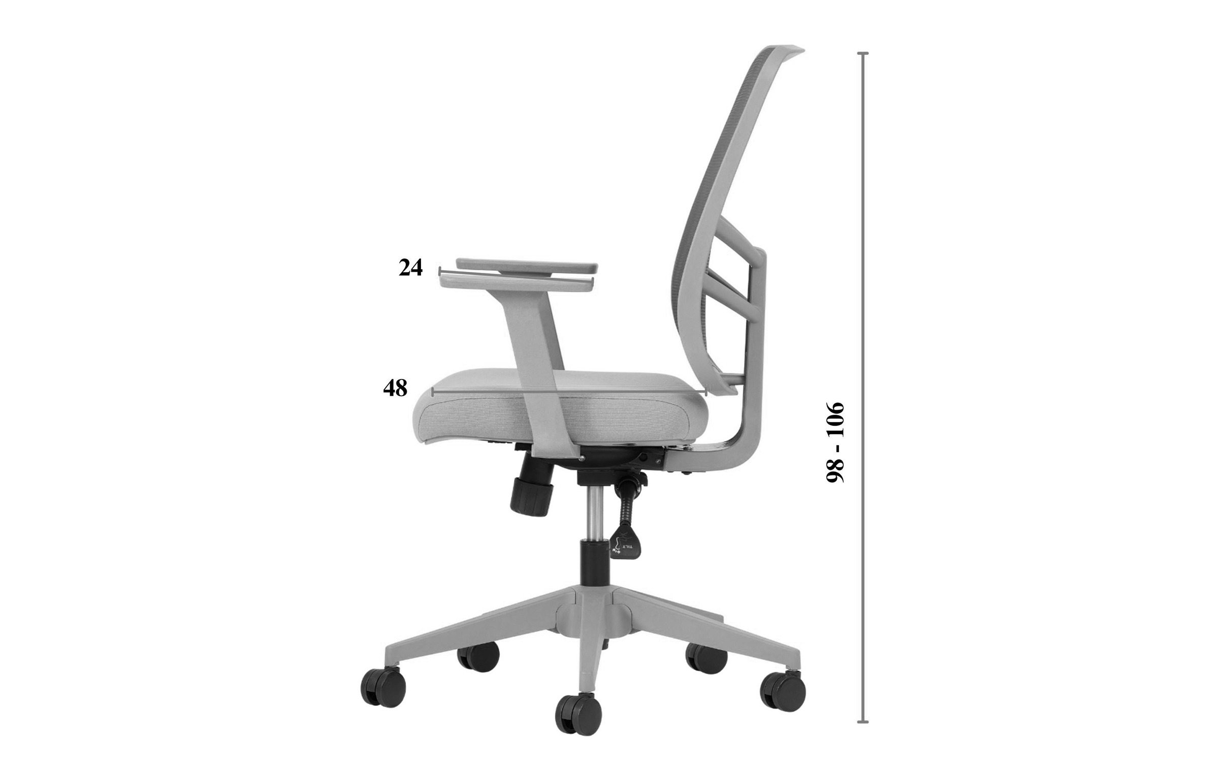 Scaun de birou Lotus, roz  3