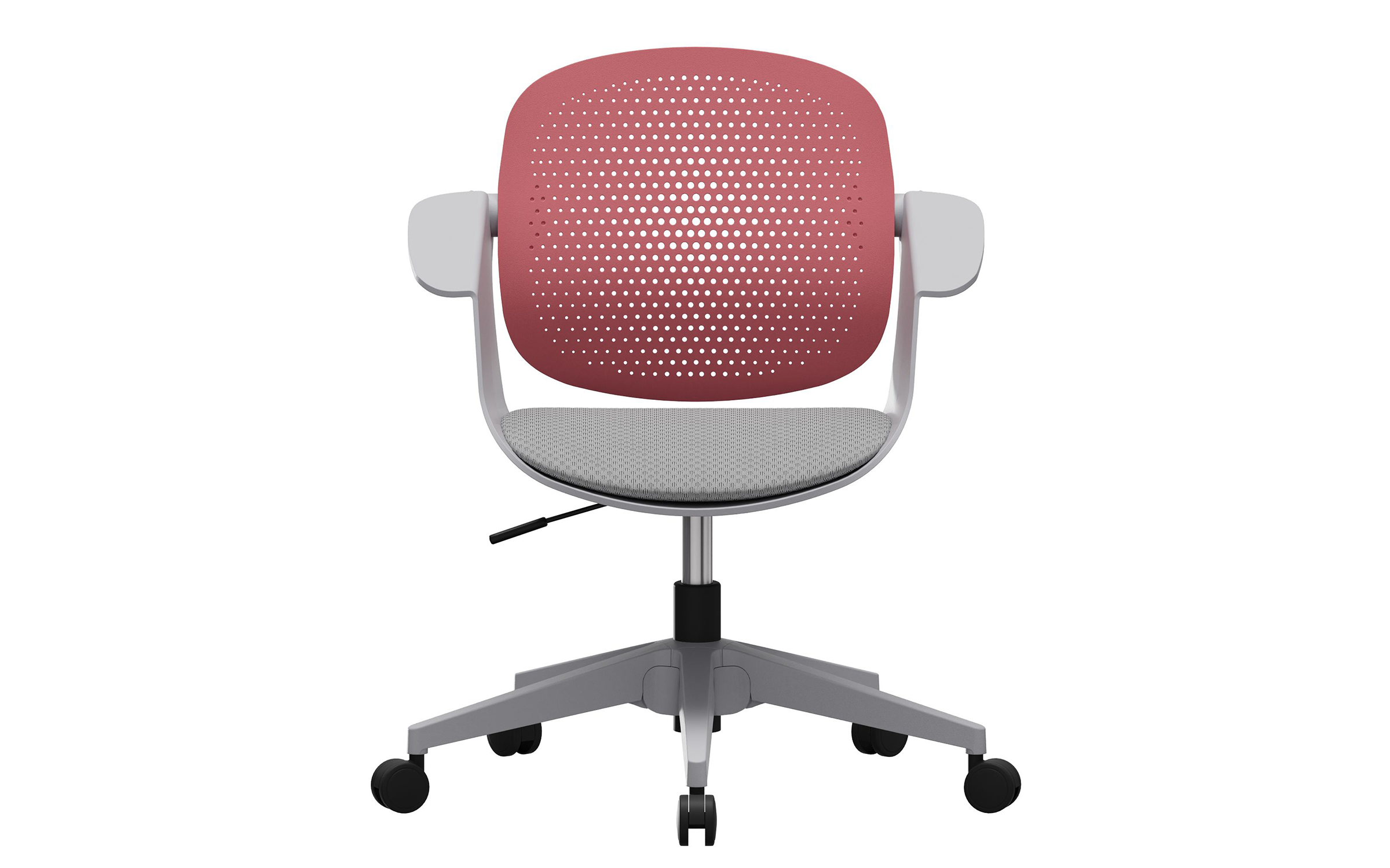 Scaun de birou Silio, gri deschis + roz  4