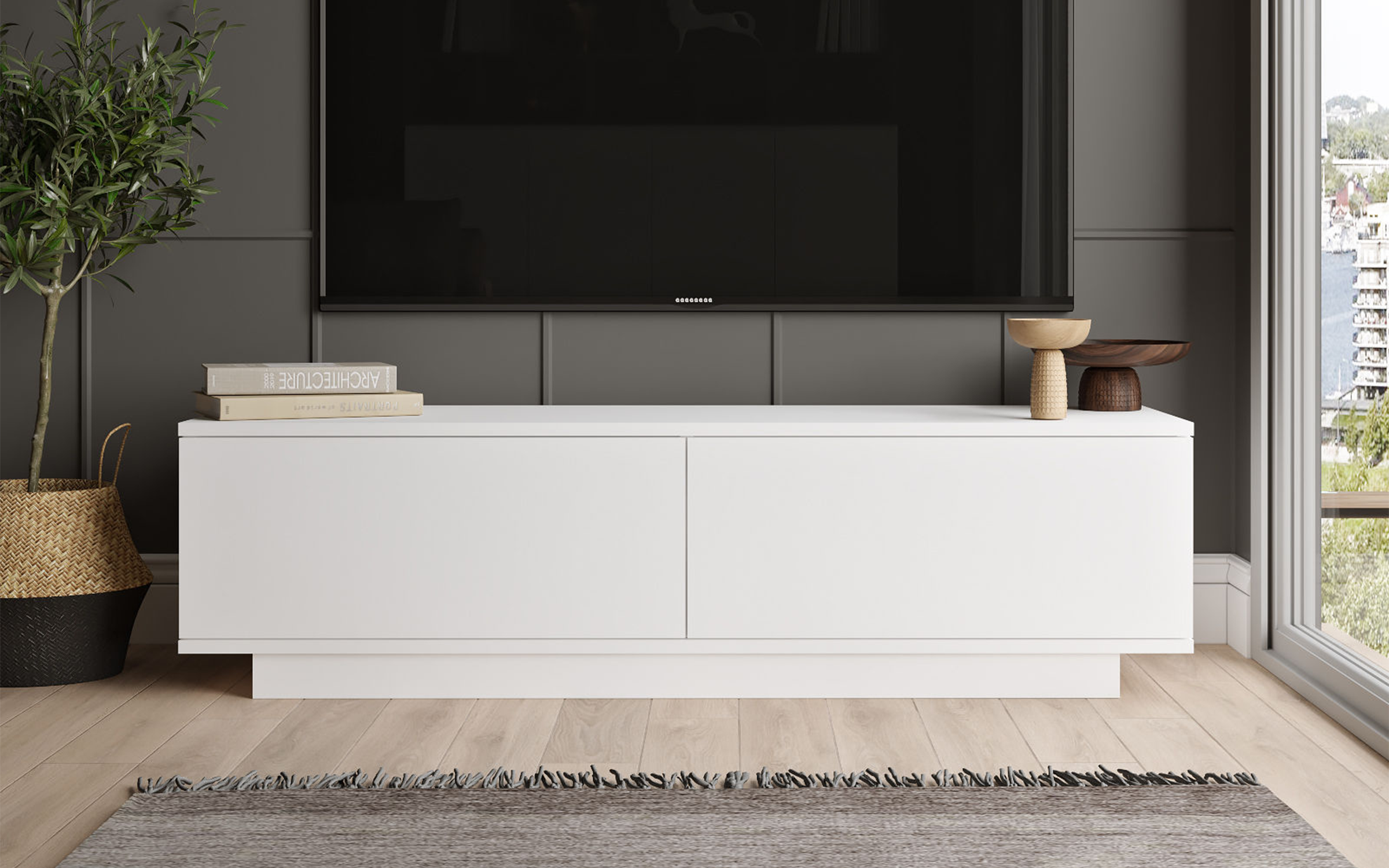 Modul TV Vinis, alb  3