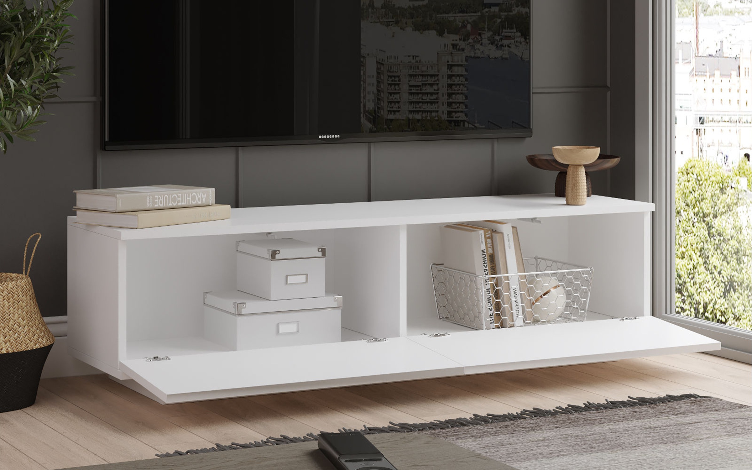 Modul TV Vinis, alb  6