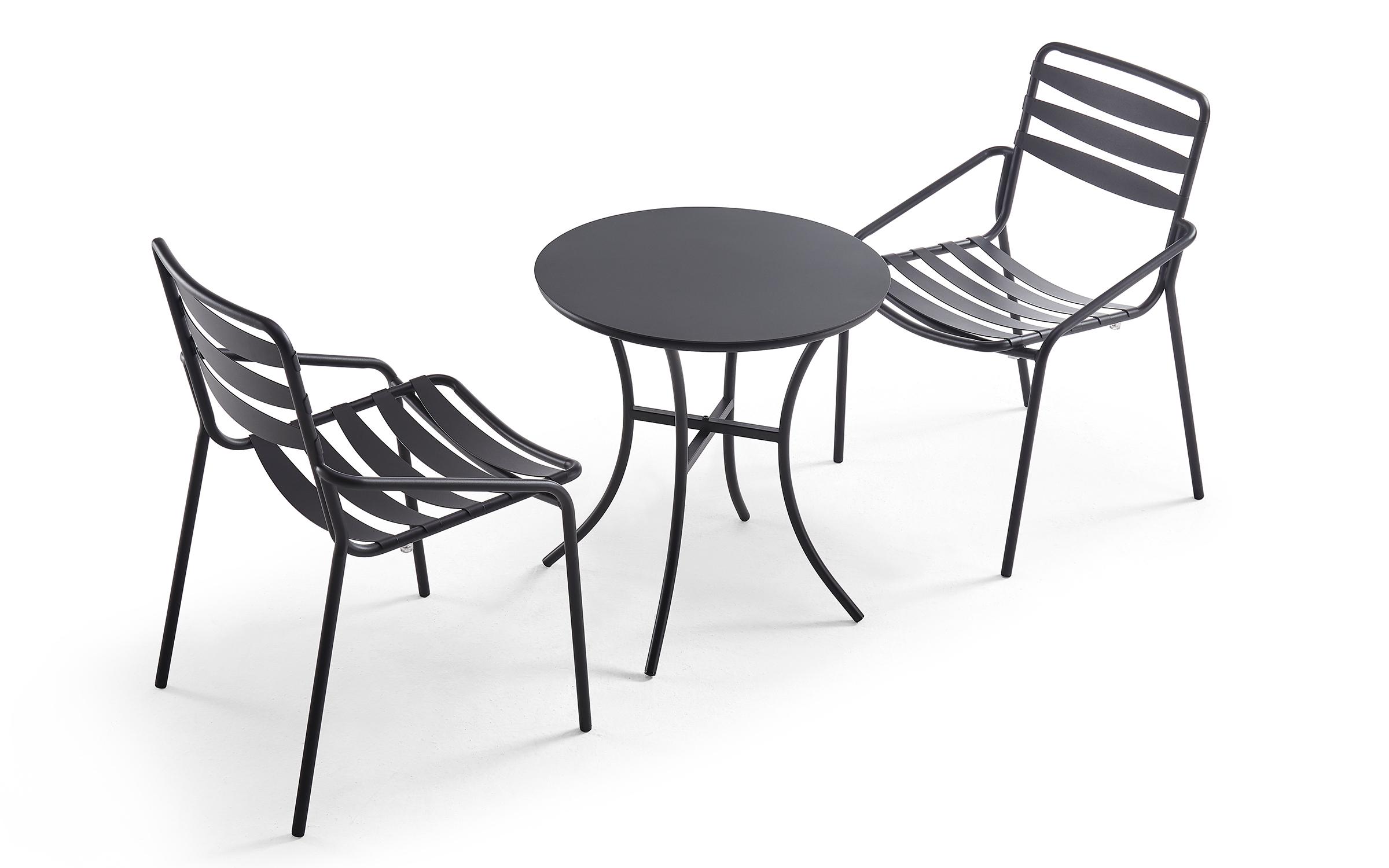 Scaun de gradina Rovan, negru  2