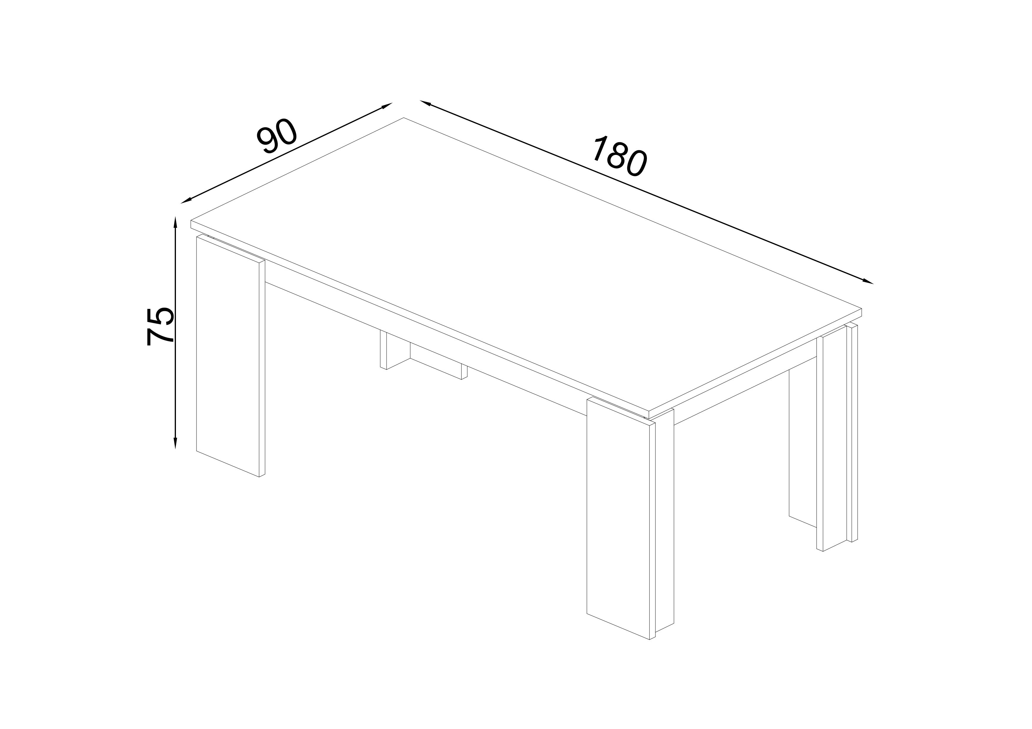 Masa dining Rida, stejar craft tabacco  2