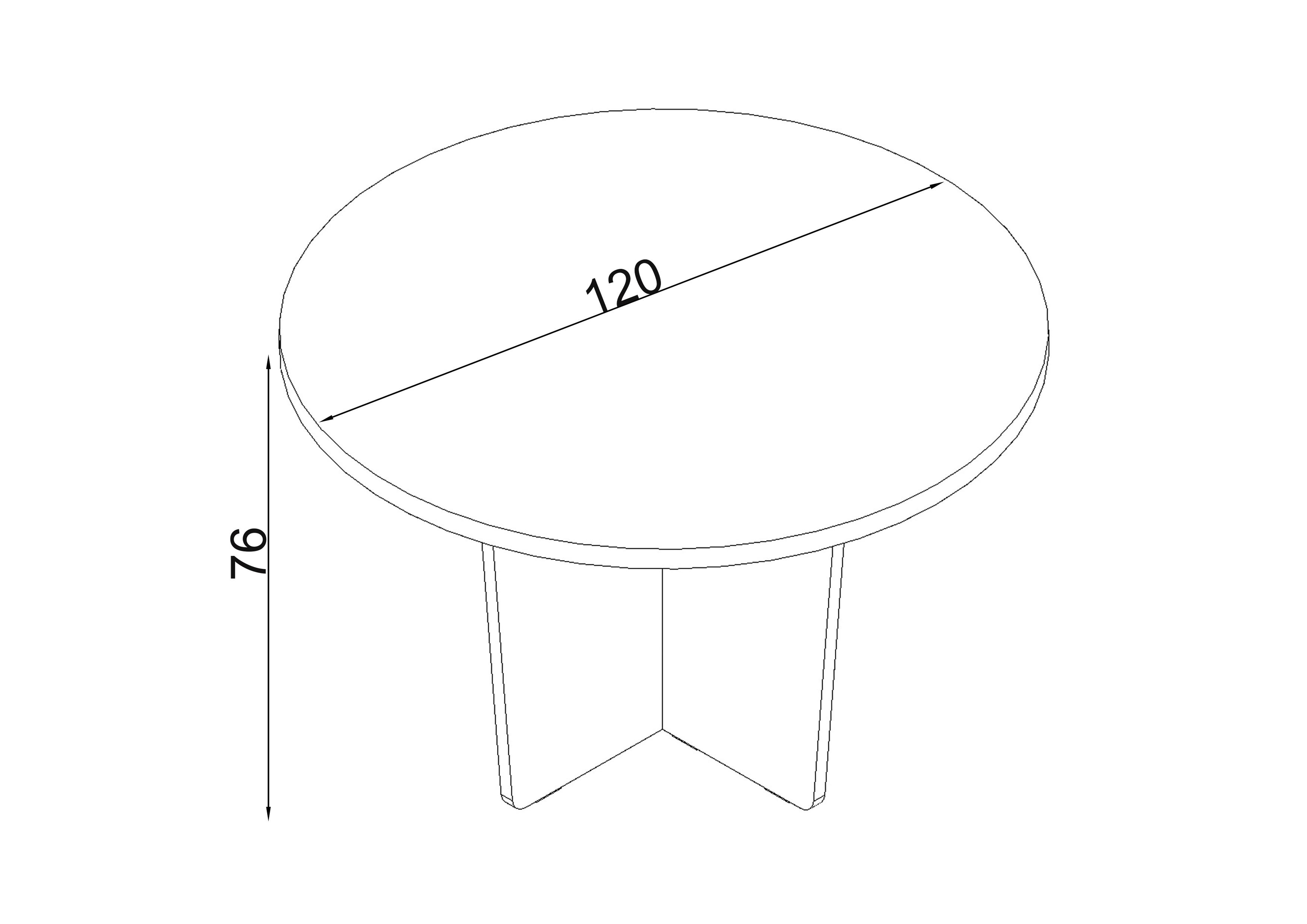 Masa dining Rivero, stejar craft tabacco + negru mat  2
