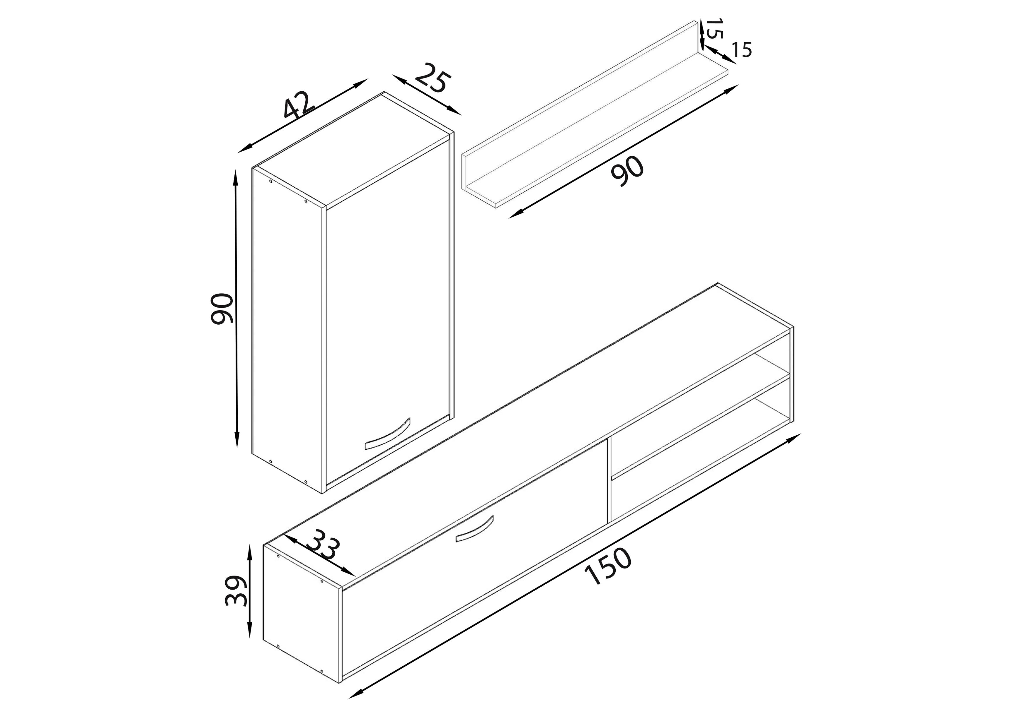 Biblioteca Remisa, sonoma + negru mat  2