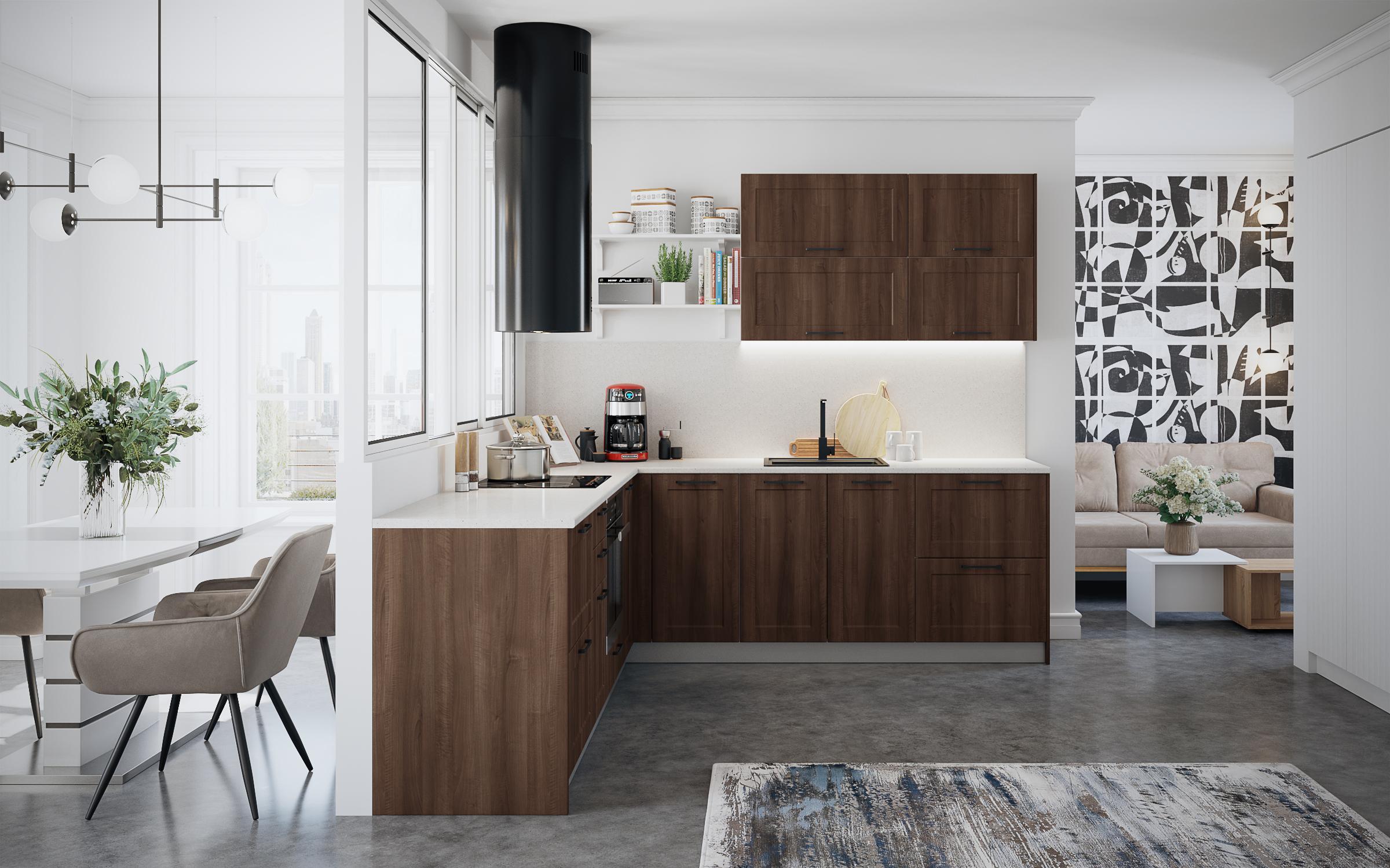 Usa pentru masina de spalat vase Sena 48, nuc  2