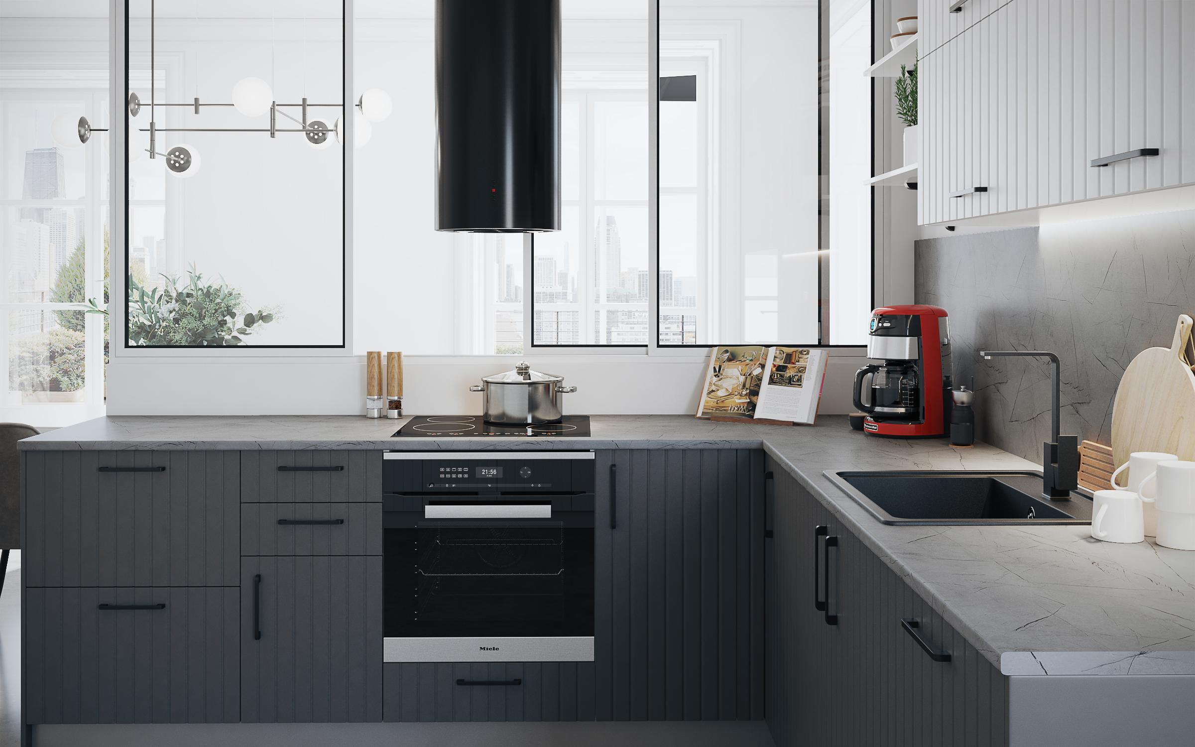 Dulap de bucatarie Ava 25, antracit mat  4