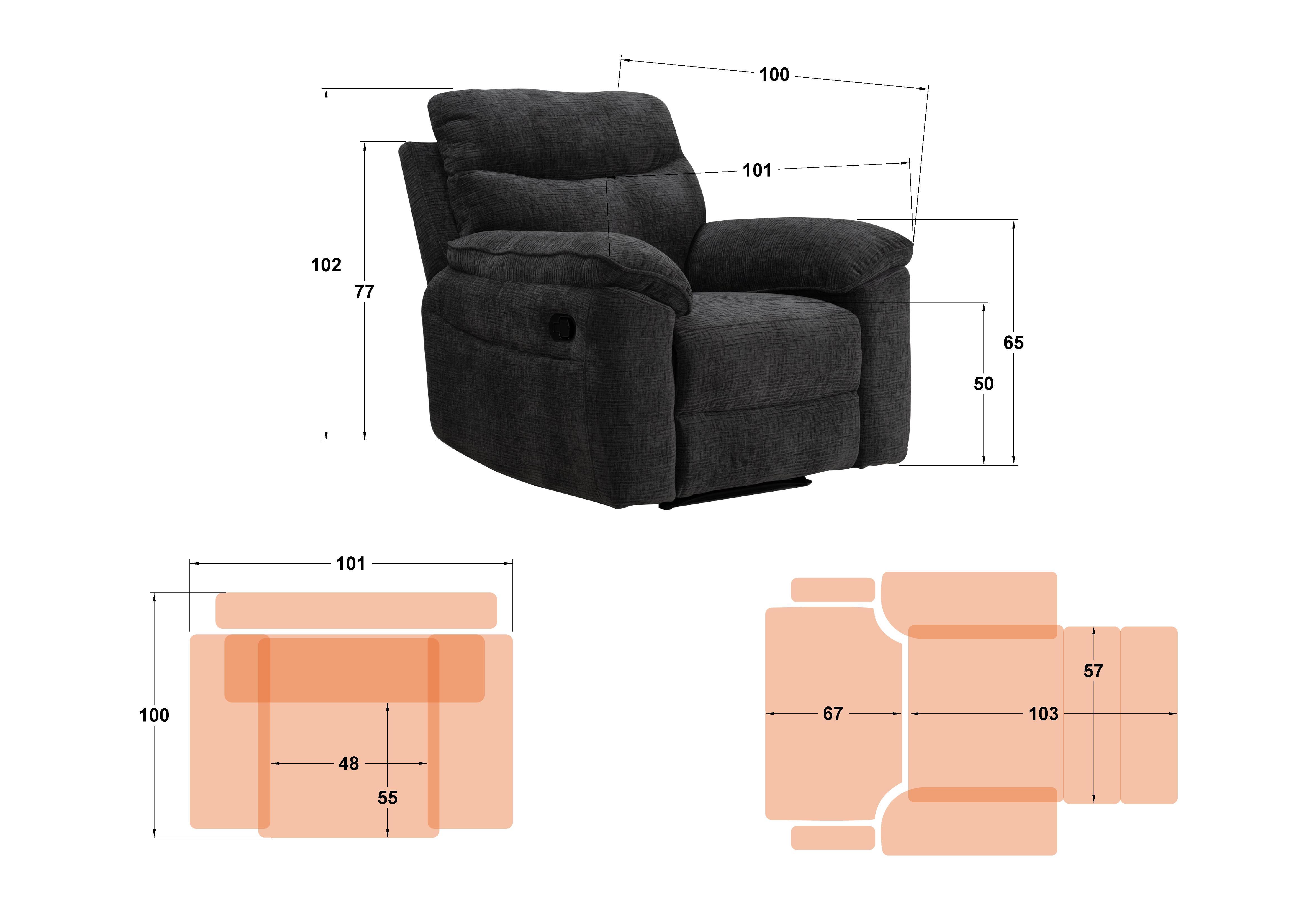 Recliner /mecanism manual/ Adesto, maro  2