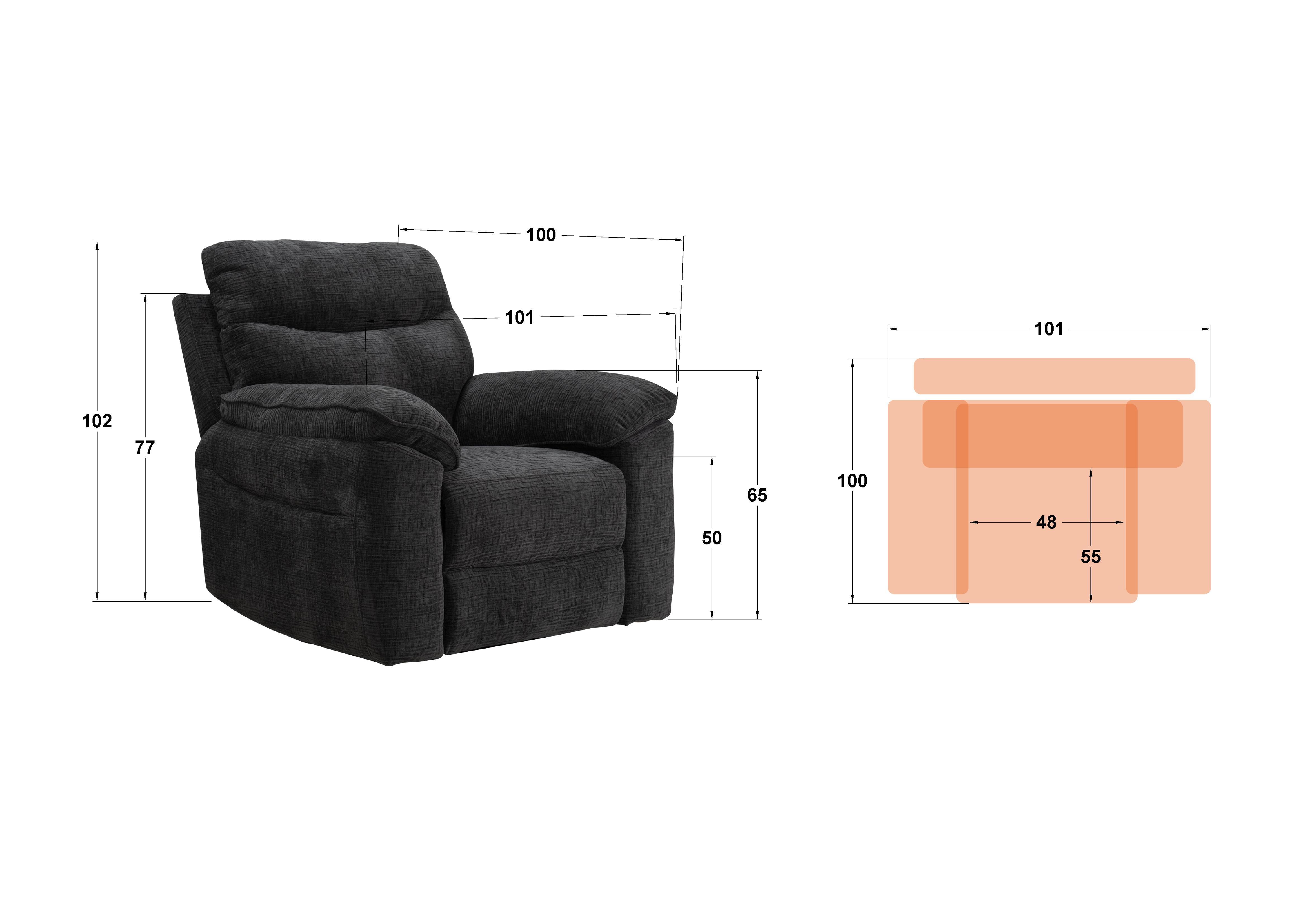 Recliner /fara mecanism/ Adesto, maro  2