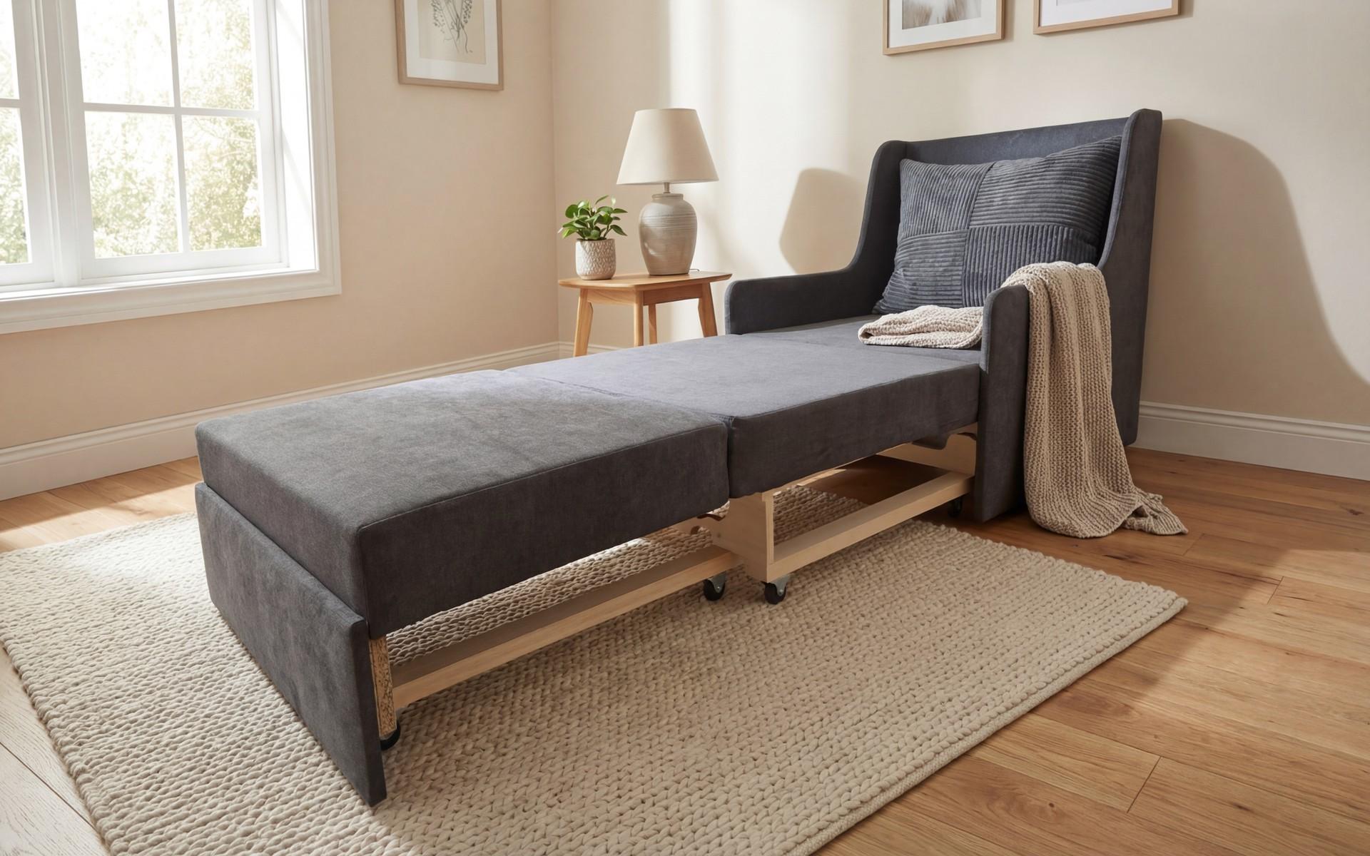 Fotoliu extensibil Adison XXXS, gri inchis  2