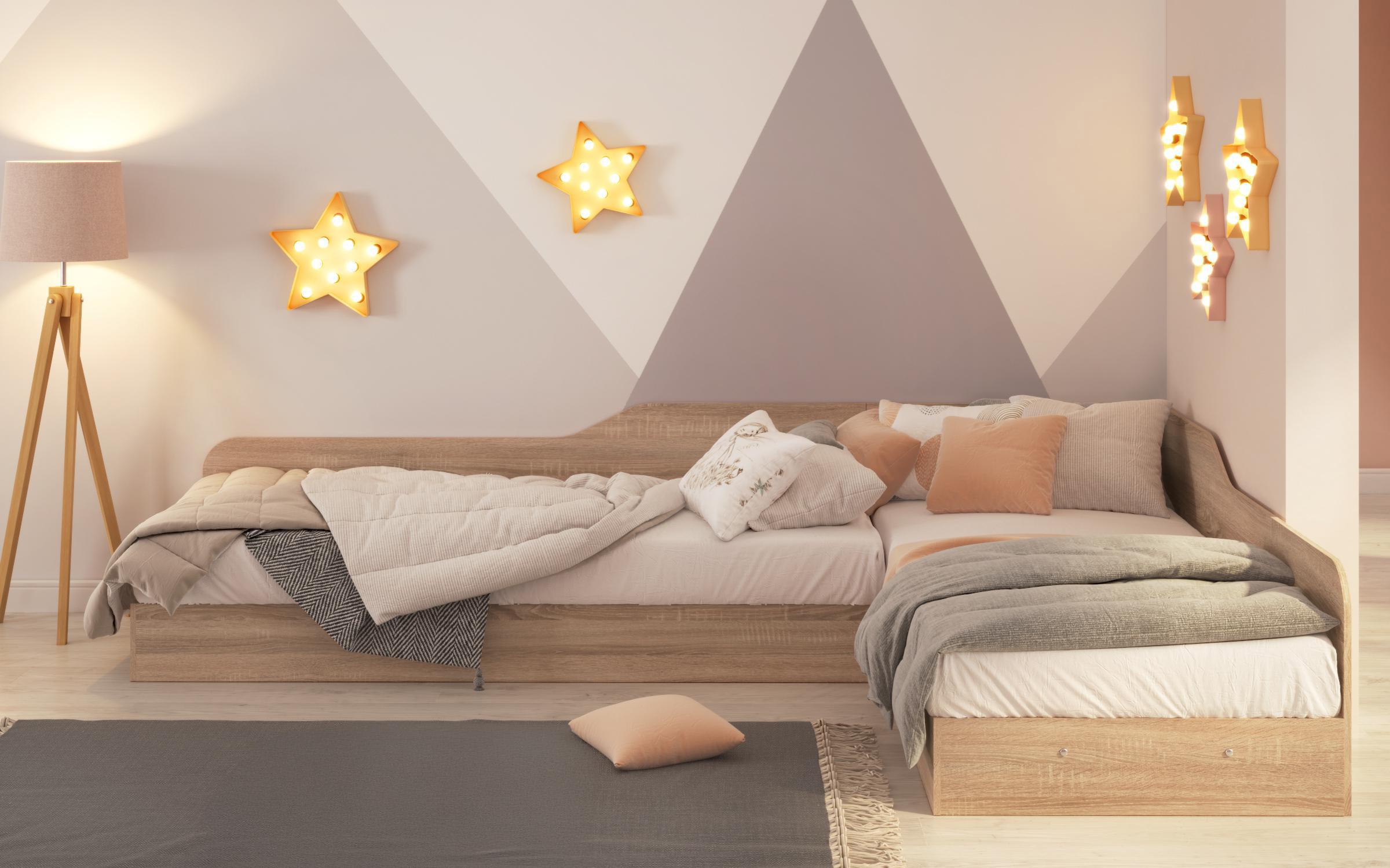 Paturi de colt 82/190 cu lada Valens,   3