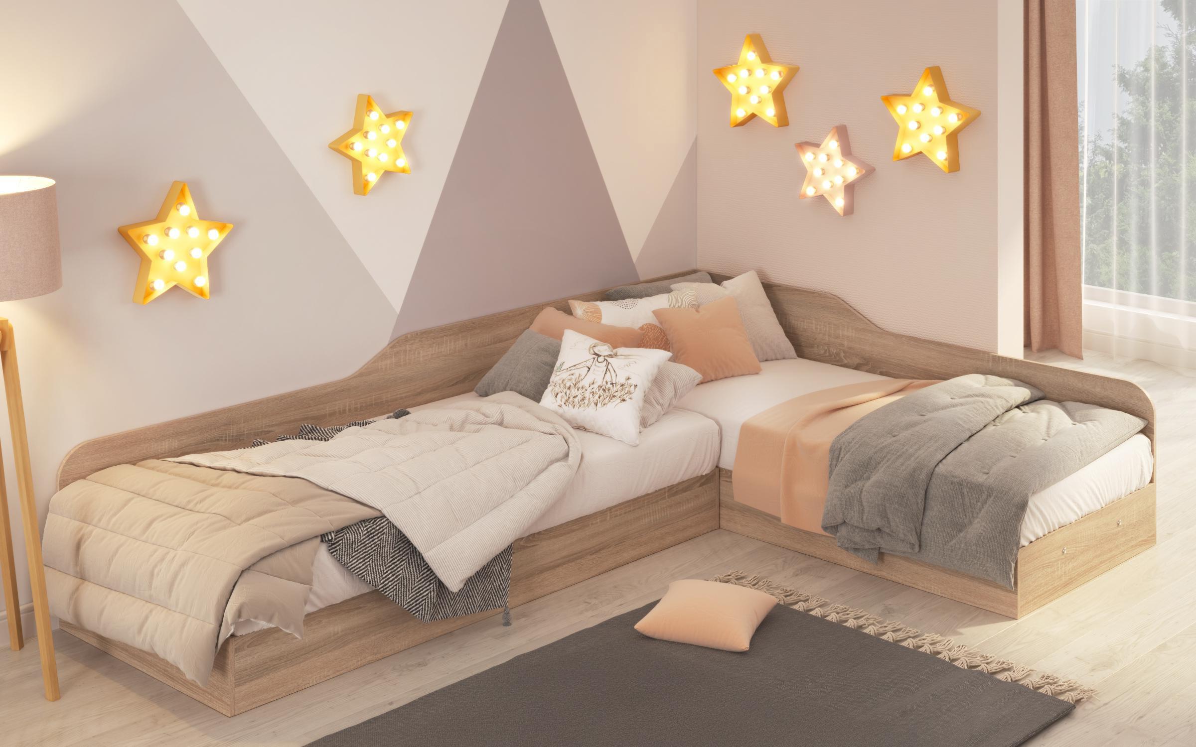 Paturi de colt 82/190 cu lada Valens,   5