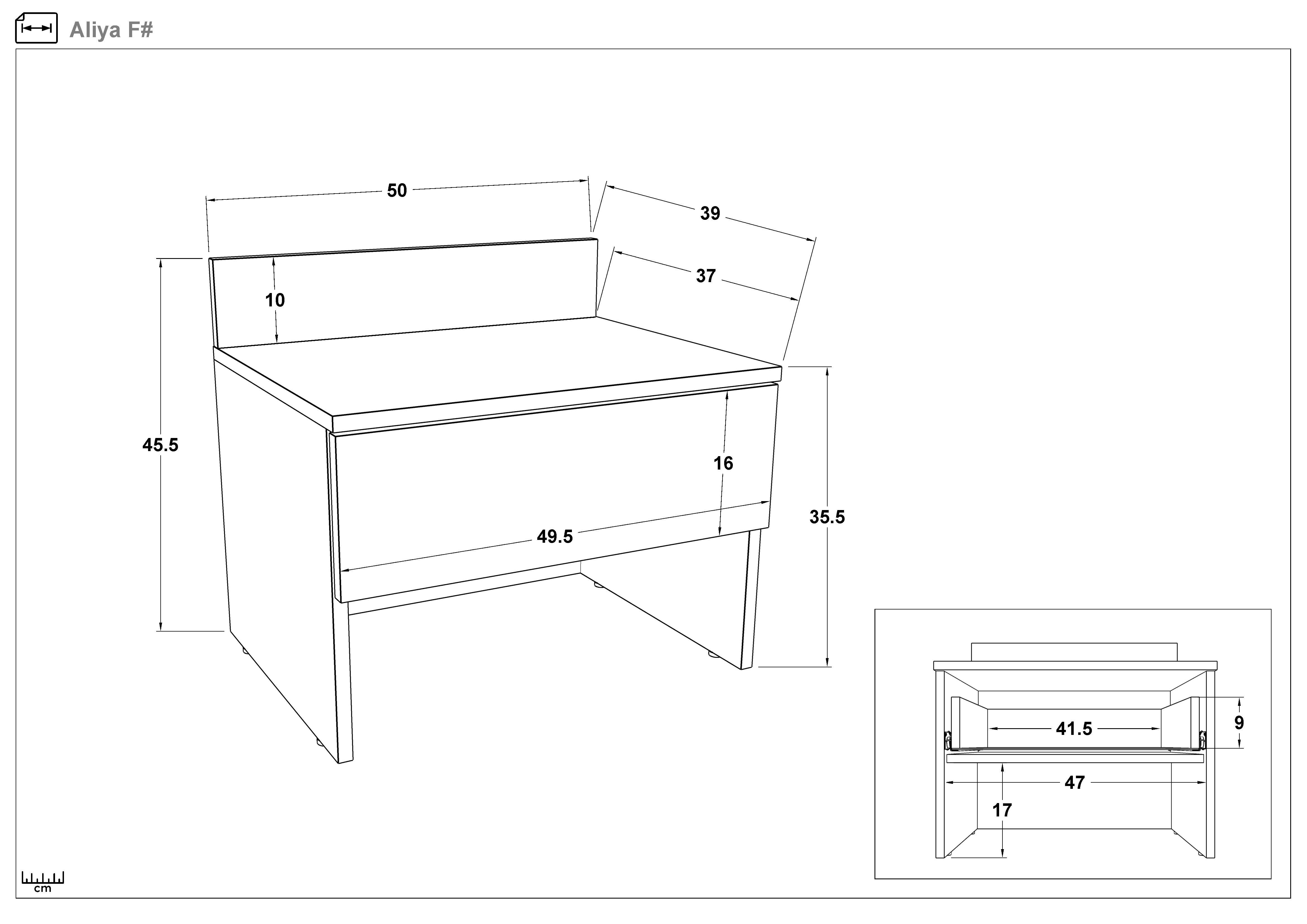 Set dormitor 160/200 Alia, stejar evoc + Silk  6