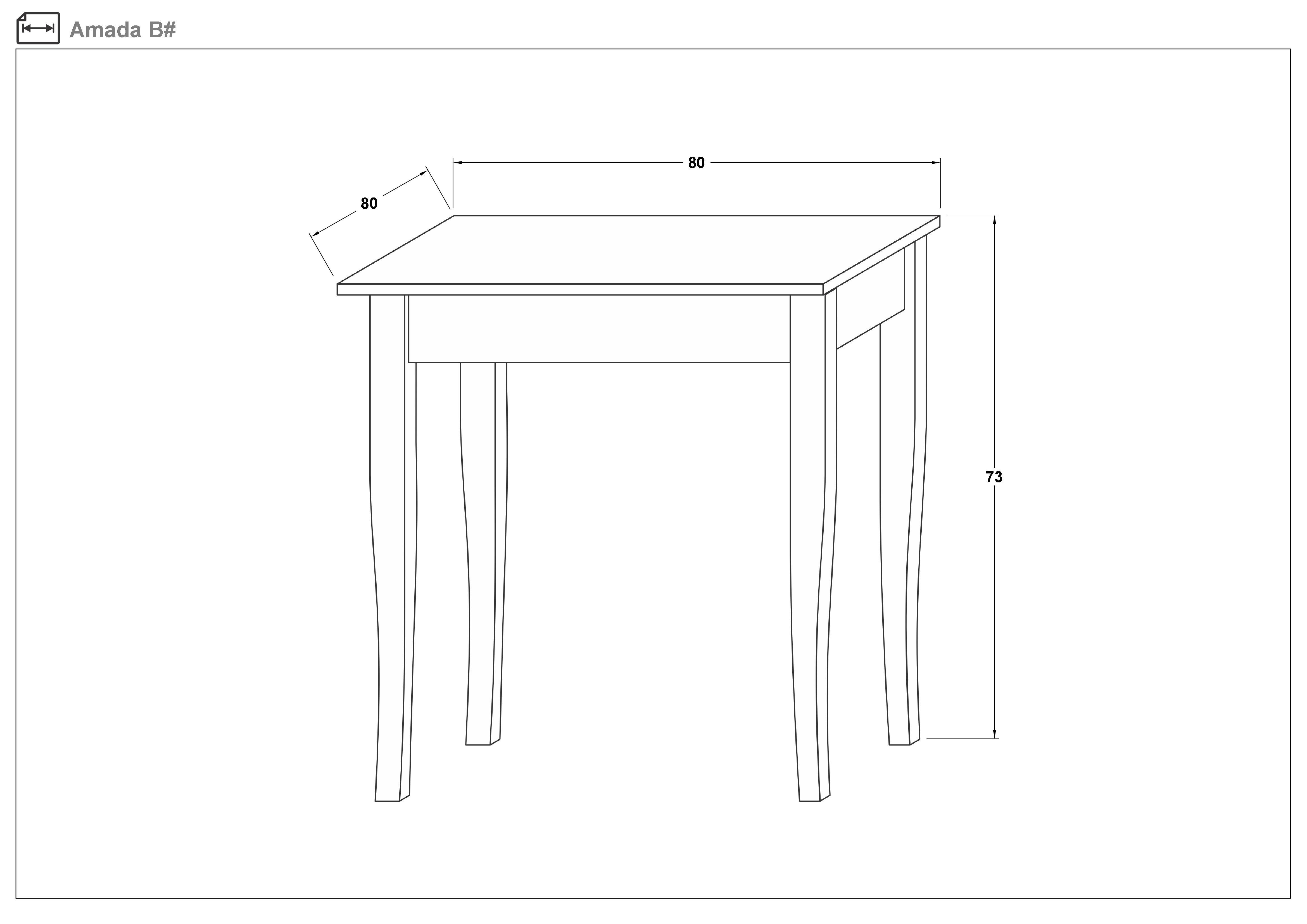 Masa dining Amada, alb lucios + stejar sonoma  2